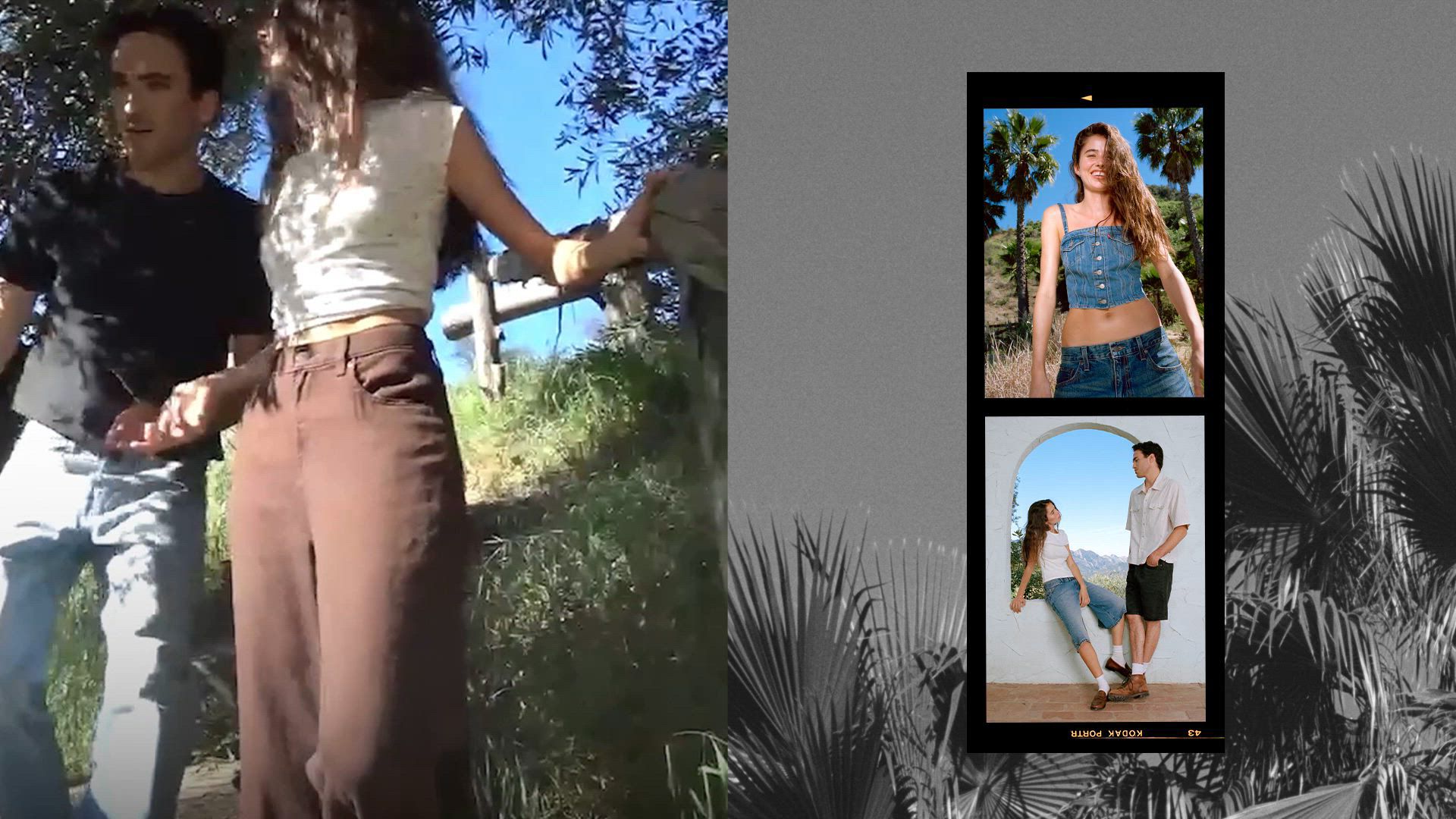 Video of models outdoors in festival styles