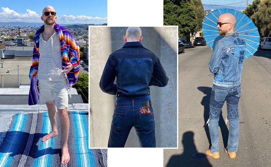 Collage of Austin McCune's outfits.