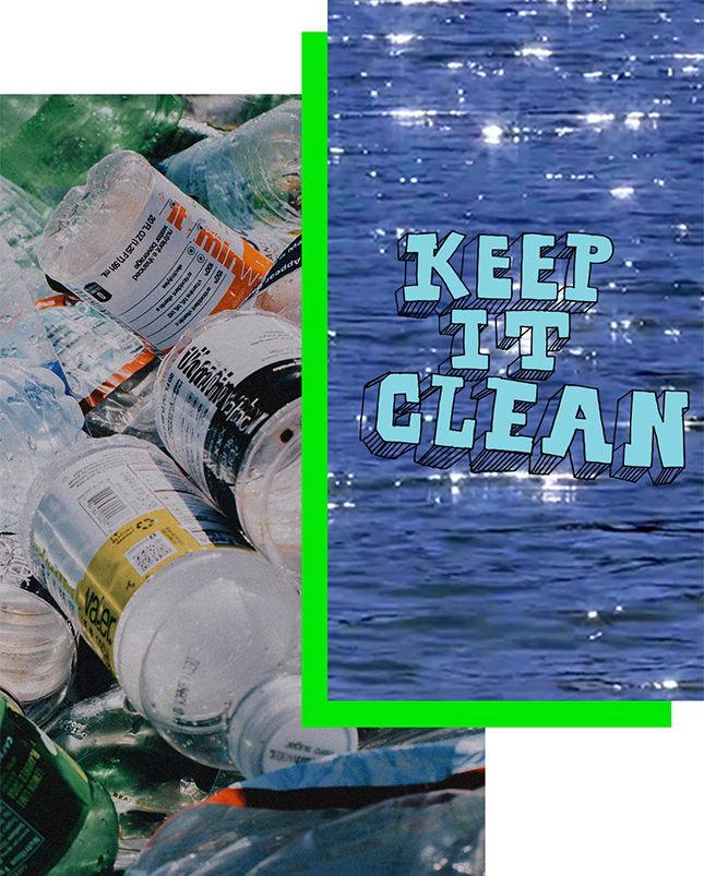 Sustainability illustration featuring a 'Keep It Clean' copy