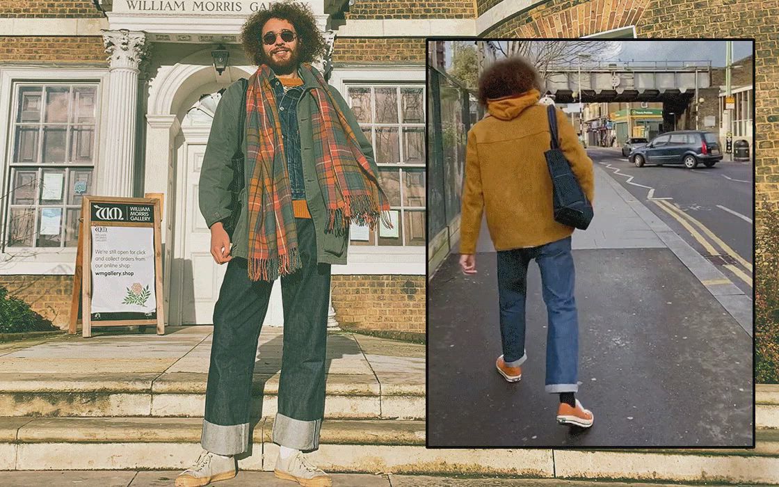 Photos of Mark Rhodes out and about in London, England.