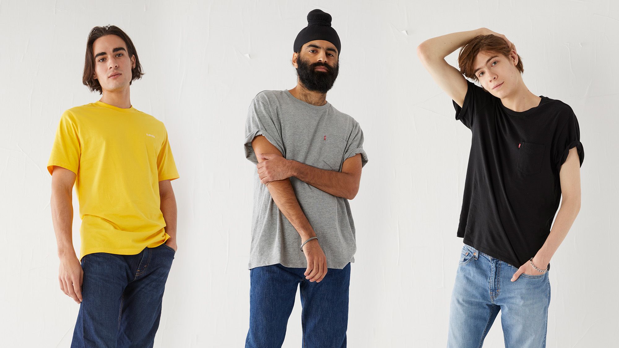 Men featuring various clothing fits