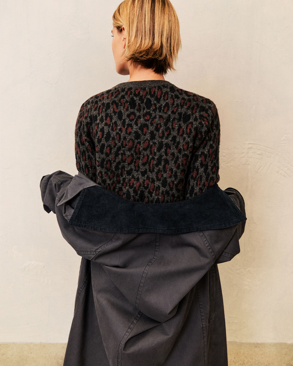 Leopard cardigan fit