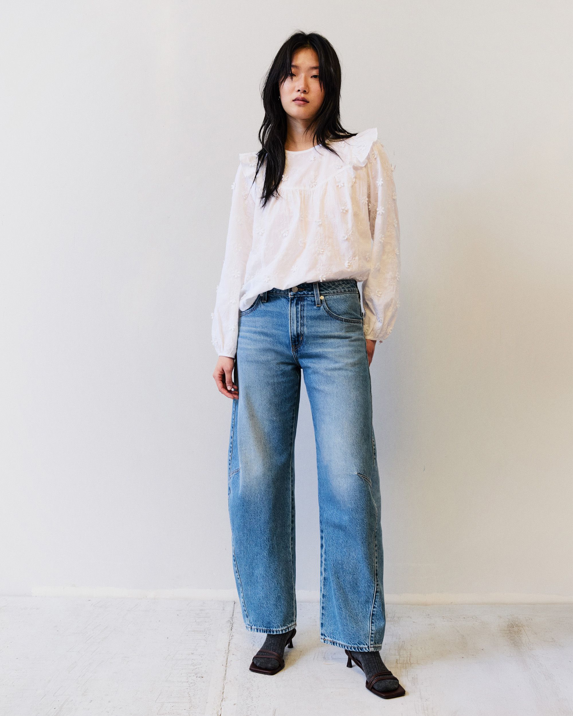 Open toe kitten heel fit