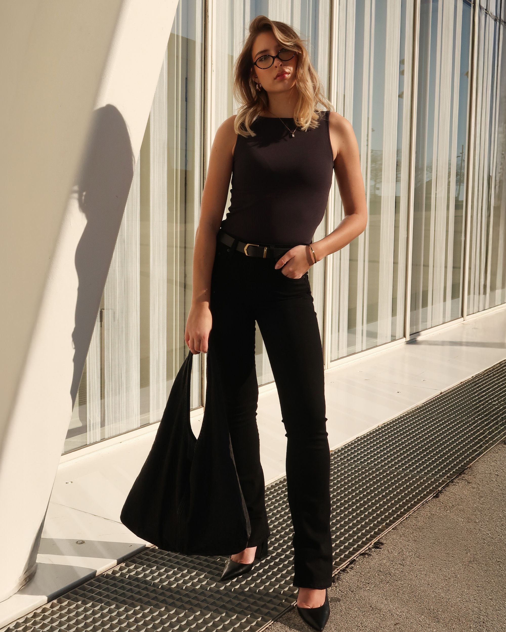 Boat Neck Top + 725 Boot Jeans