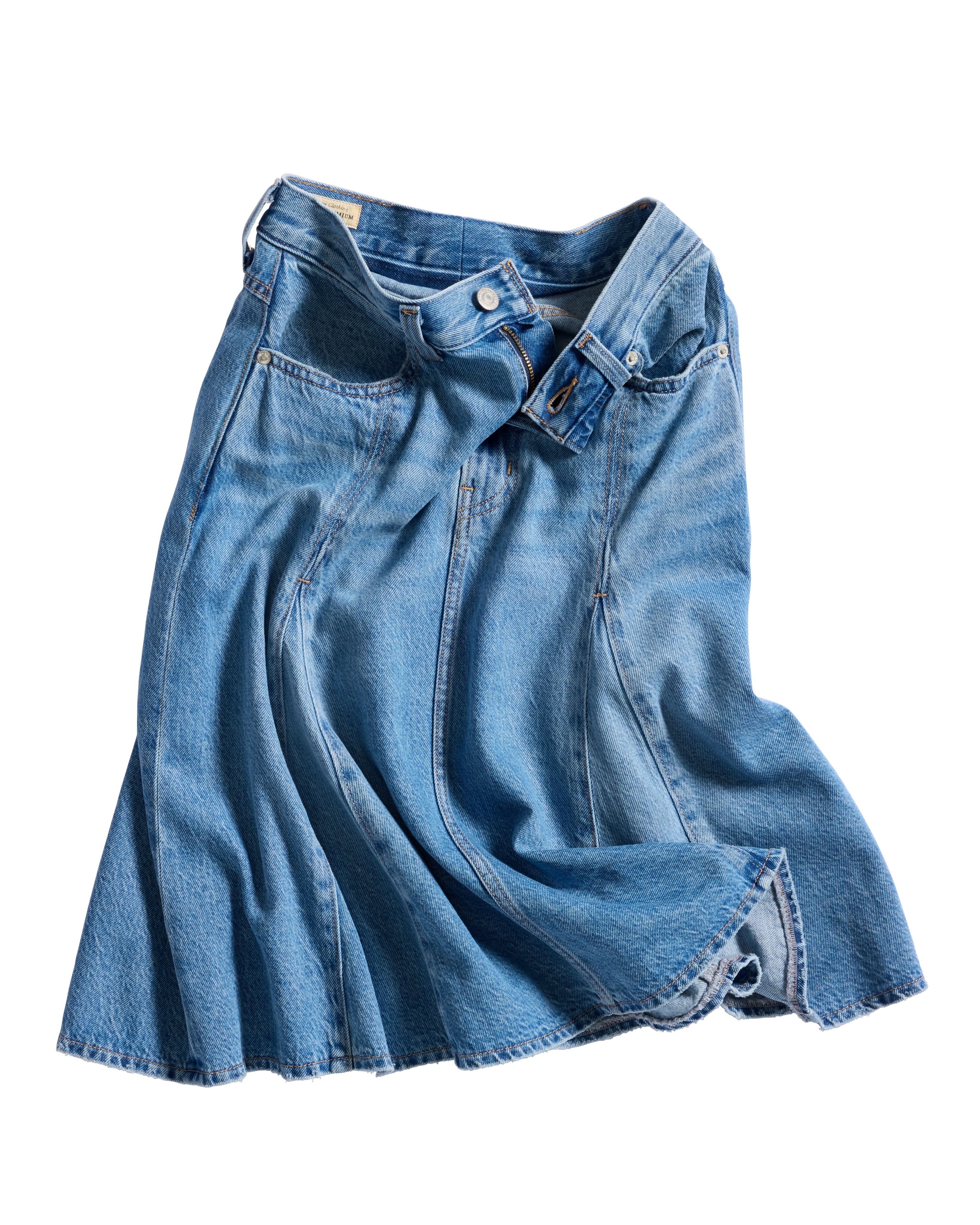 Image of Godet Knee Length Skirt