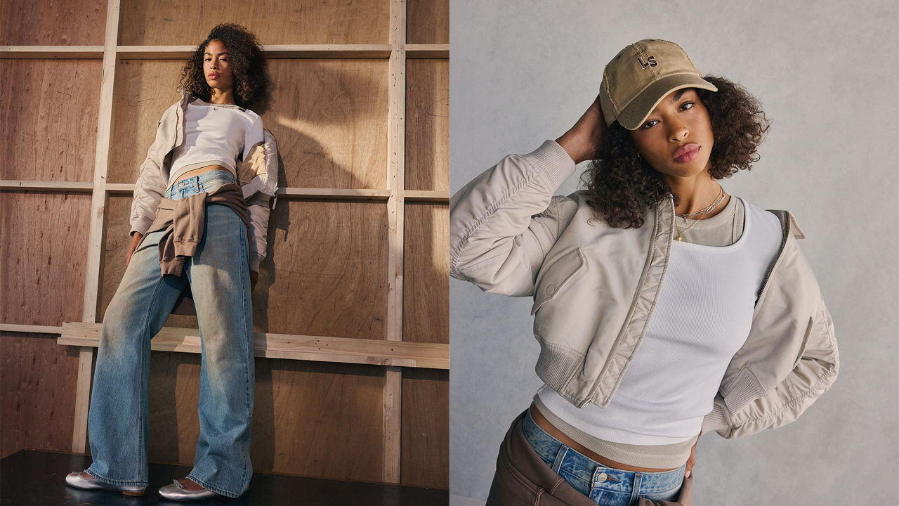 Image of model in Levi's.