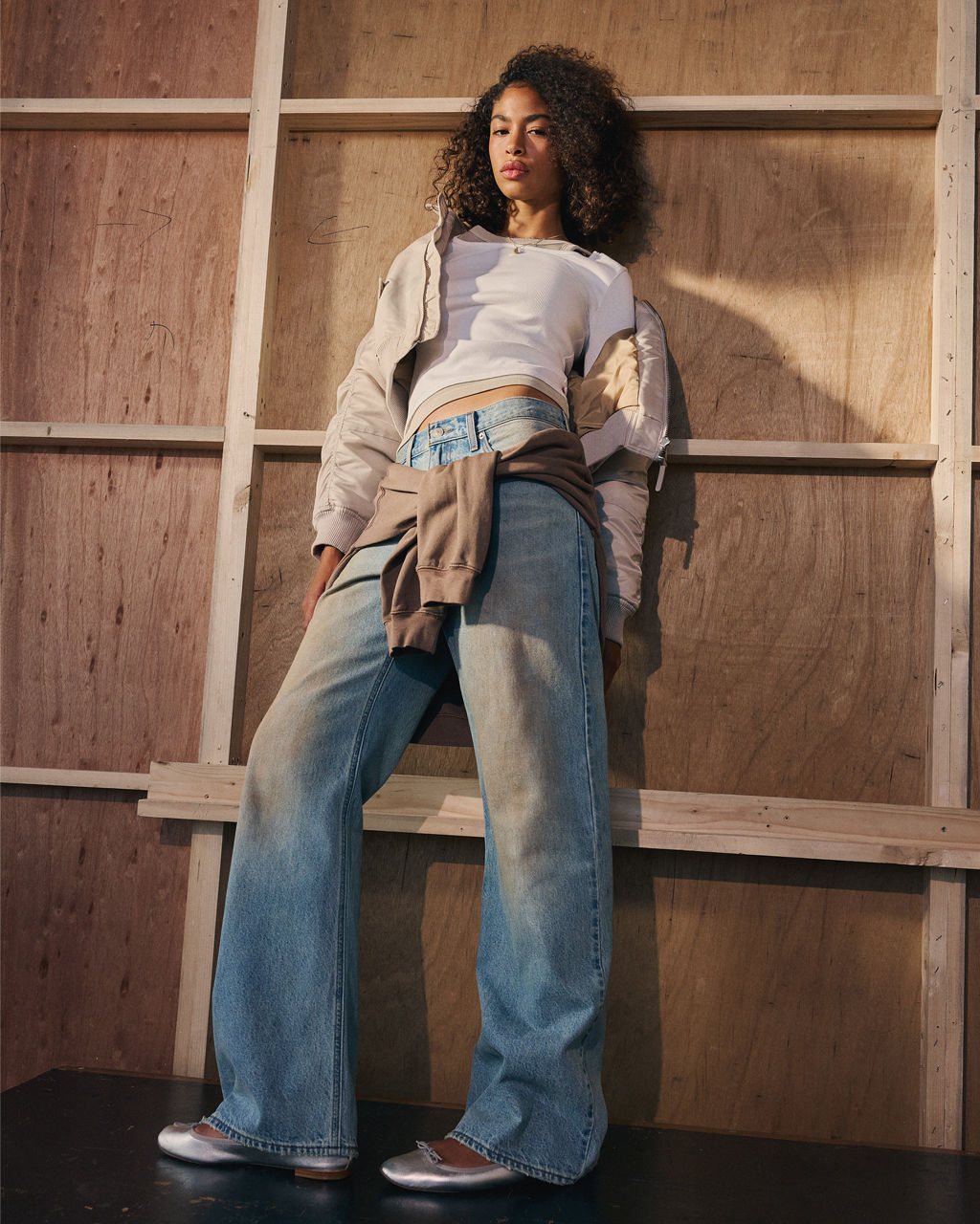 Image of model in Levi's.
