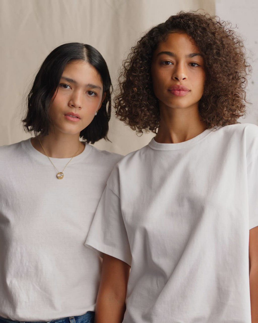 Models assorted women's tees