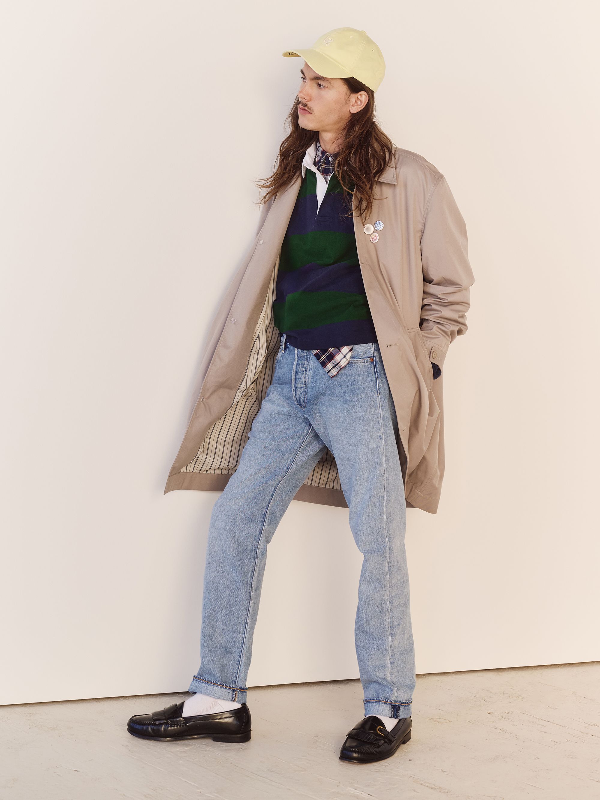 Model wearing trench coat