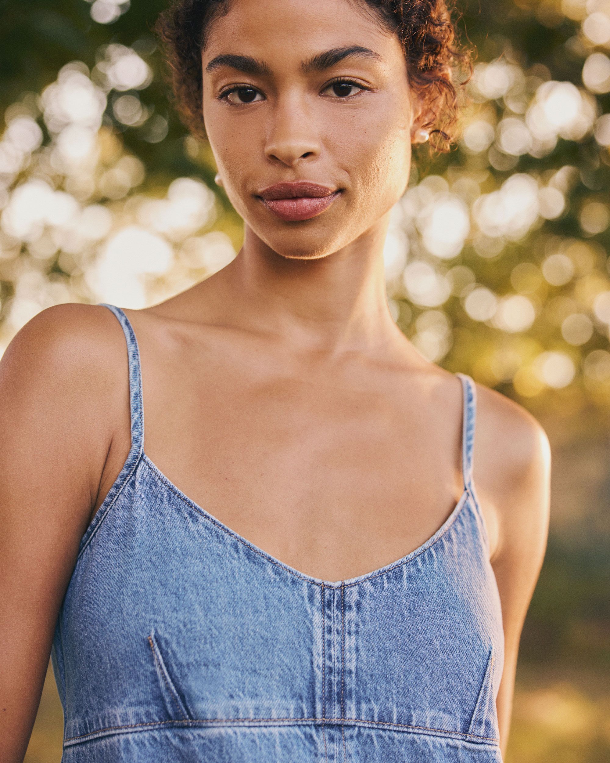 Model in Slip Dress