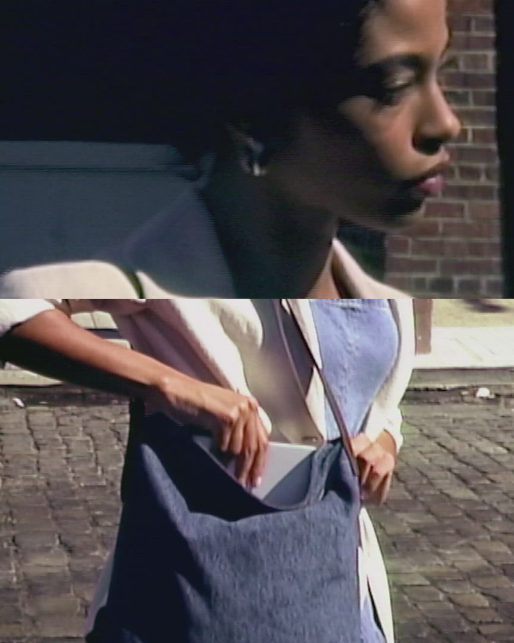 Video of model in Godet Dress