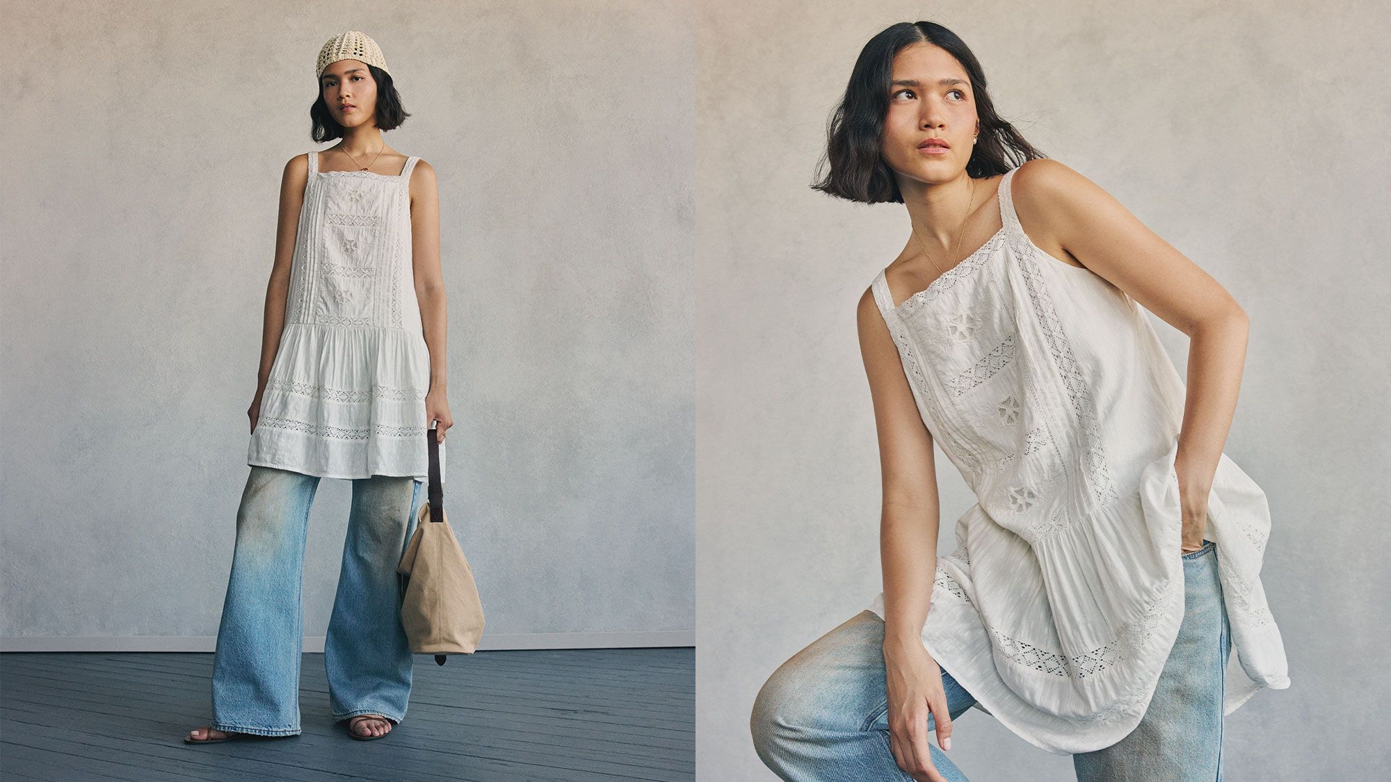 Image of model in Levi's.