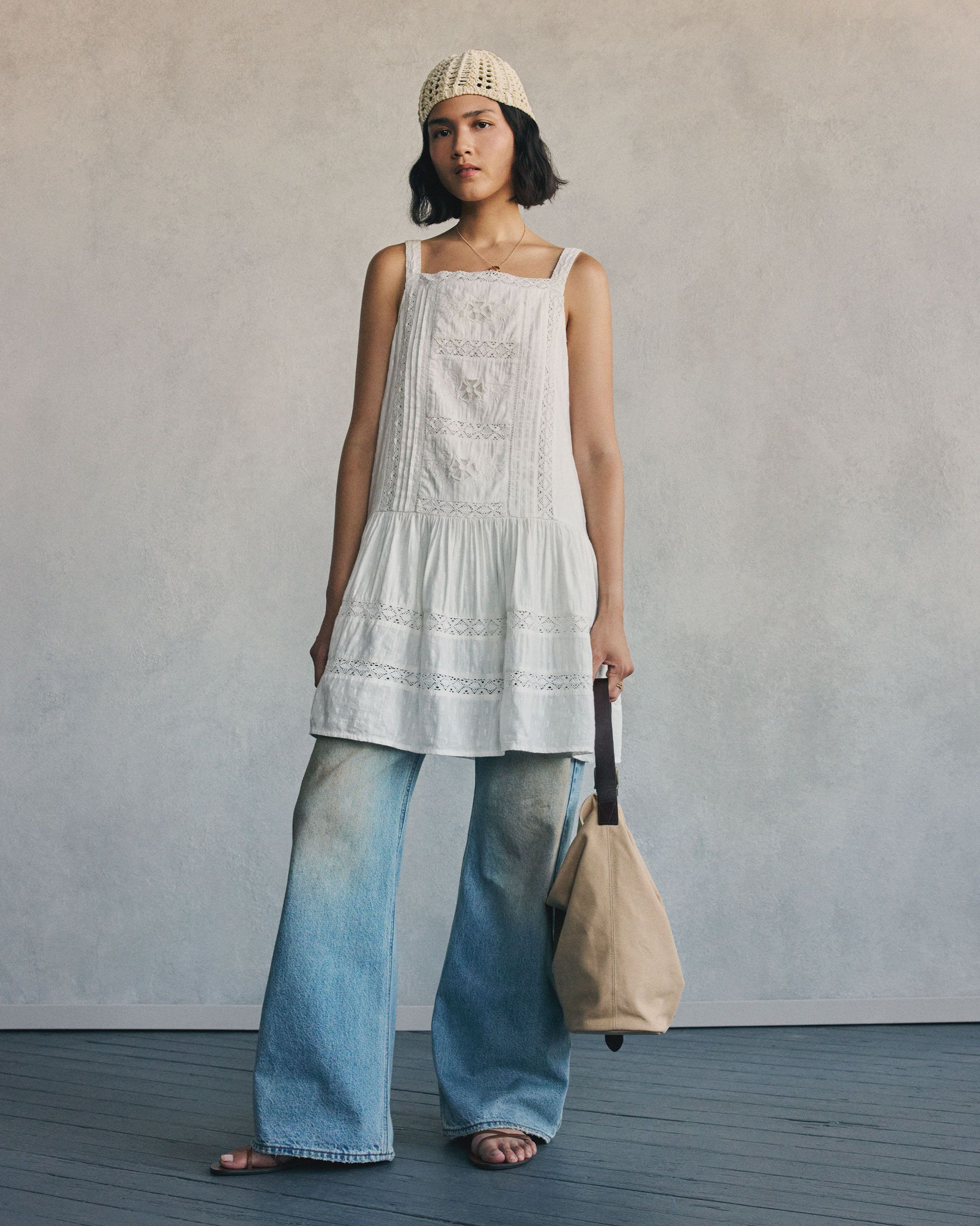 Image of model in Levi's.