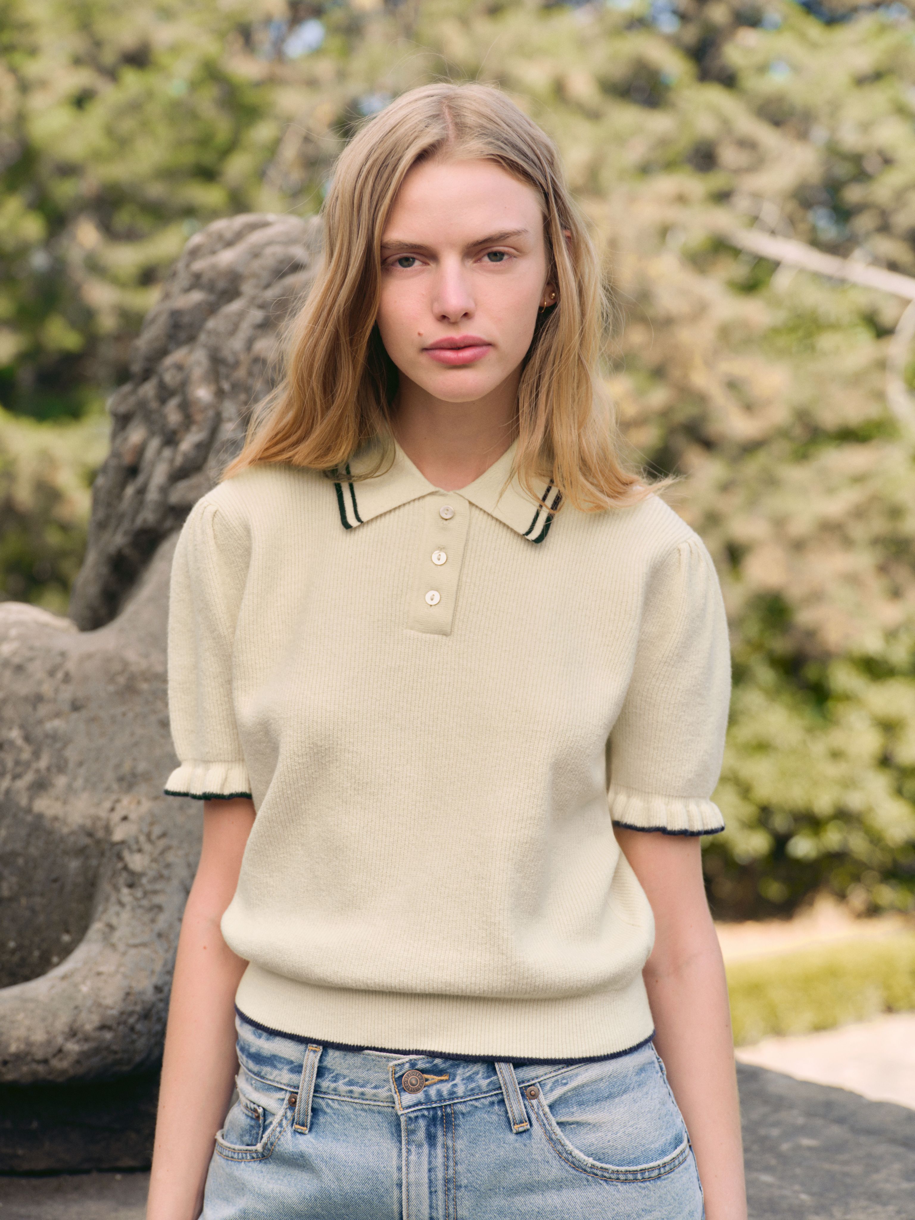 female model in supersoft top