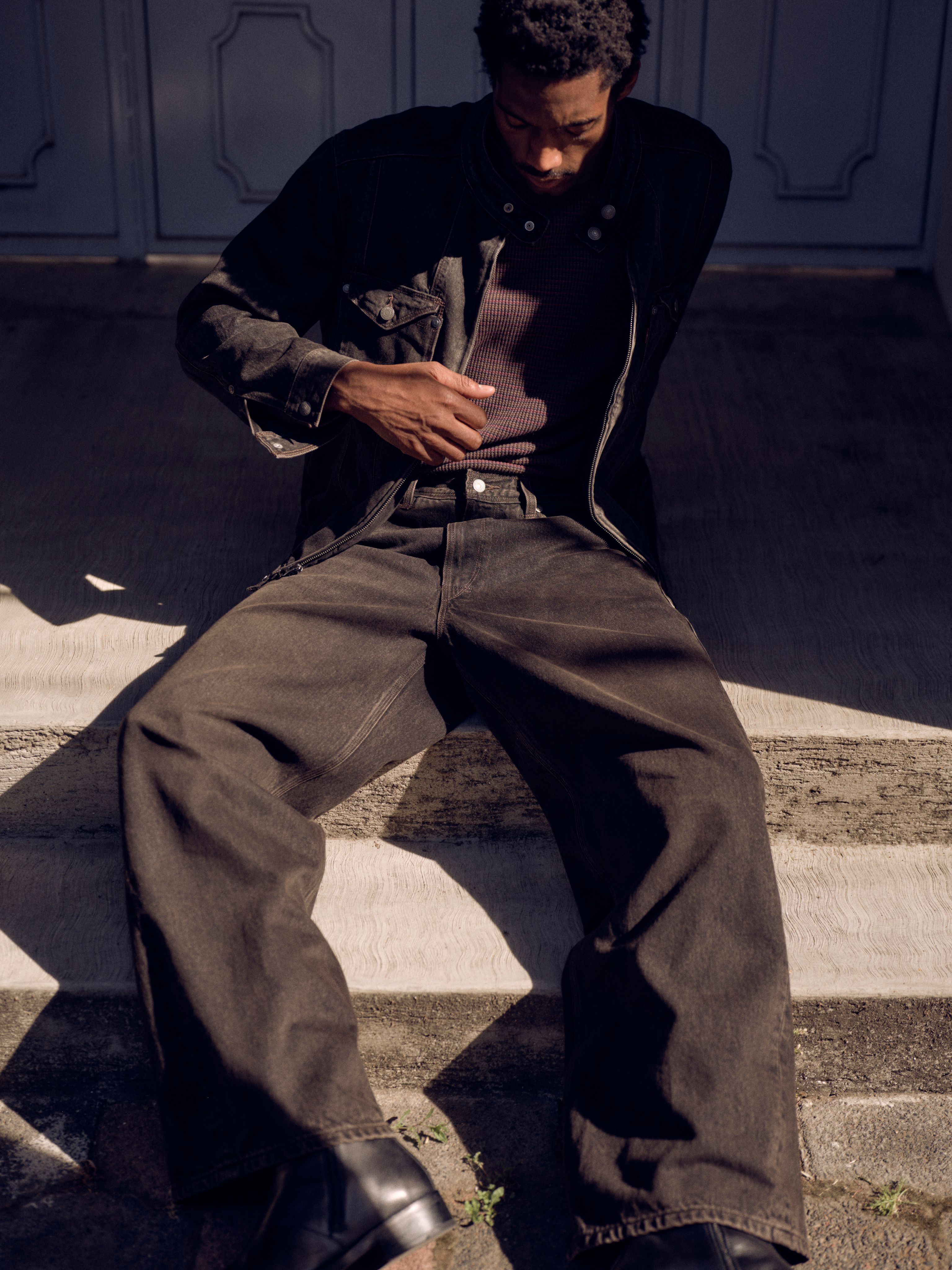 Twisted Baggy Wide Leg Jeans