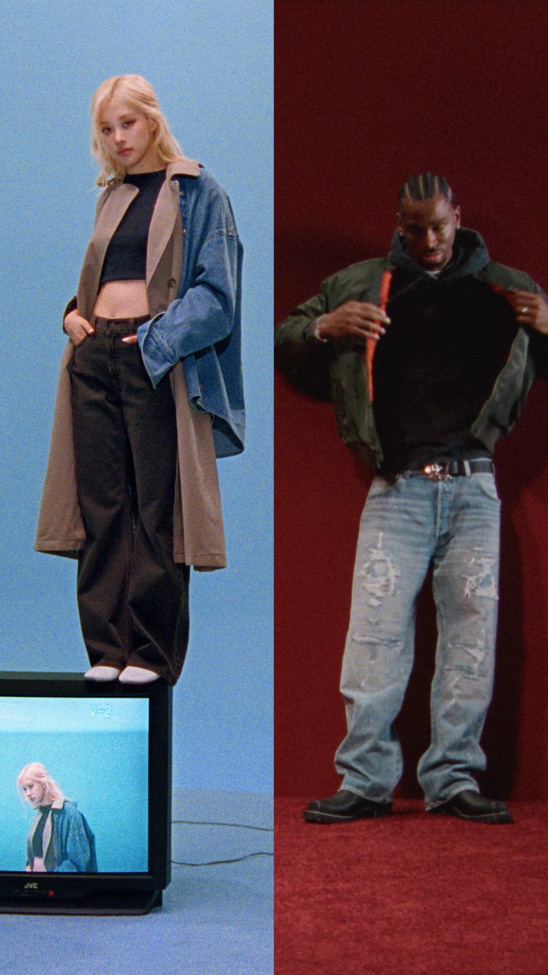 A looser take on prep. Styled by Rosé and SHAI.
