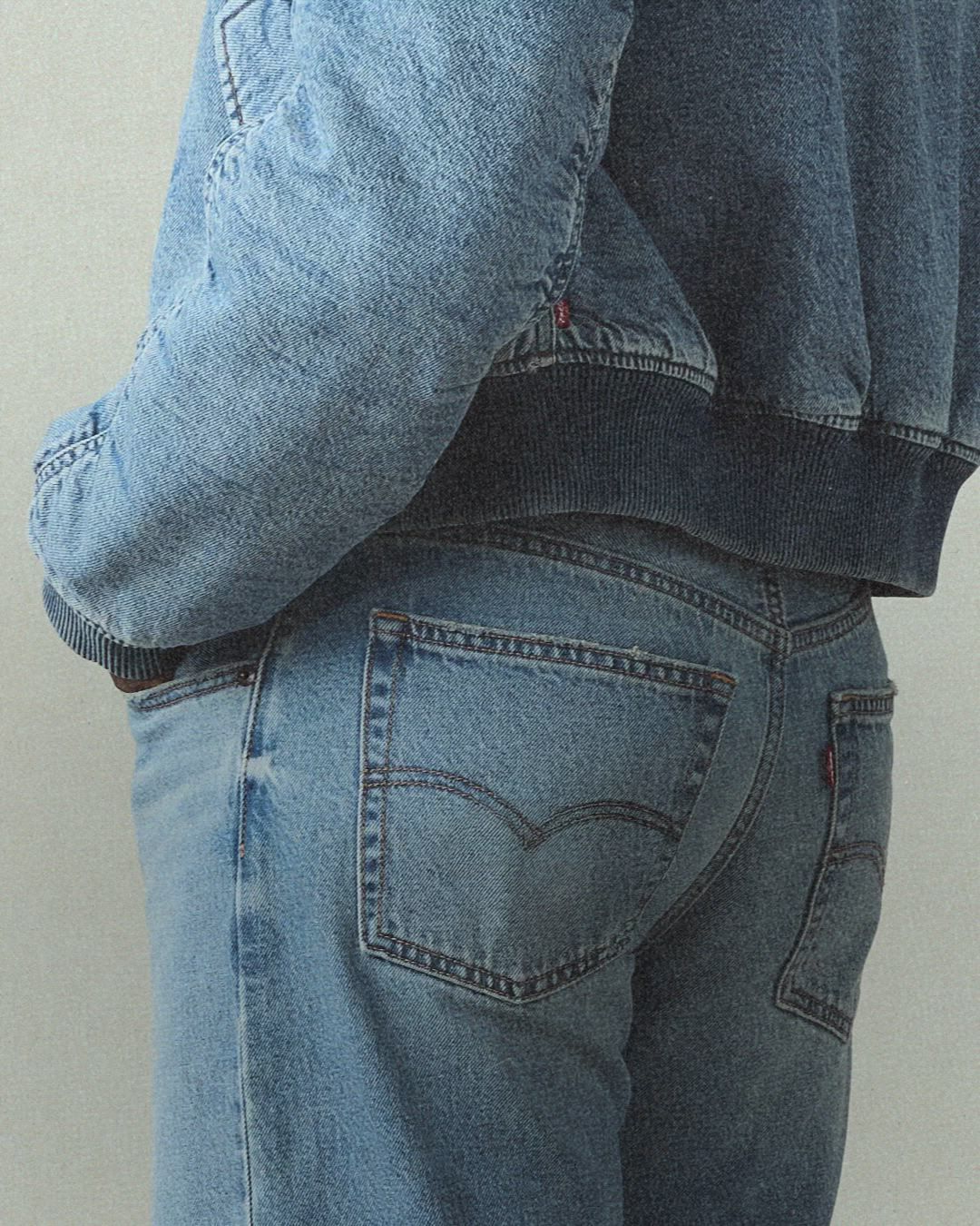 Models in new denim on denim styles
