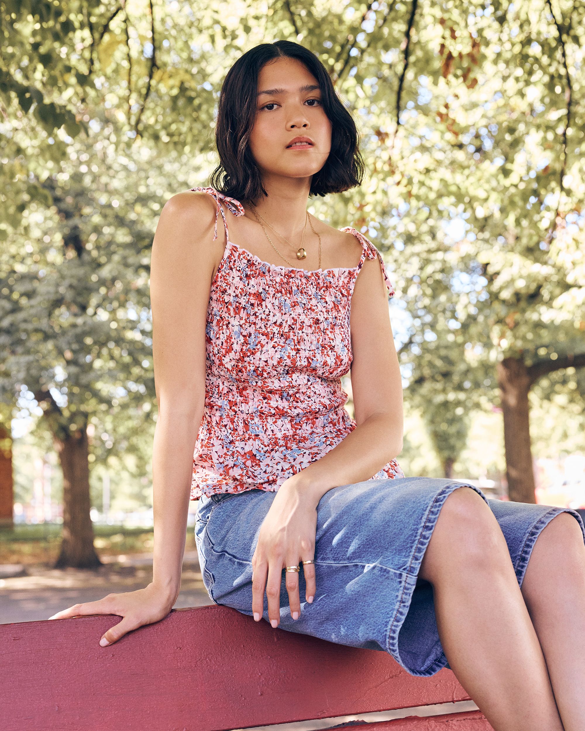 Model in spring look