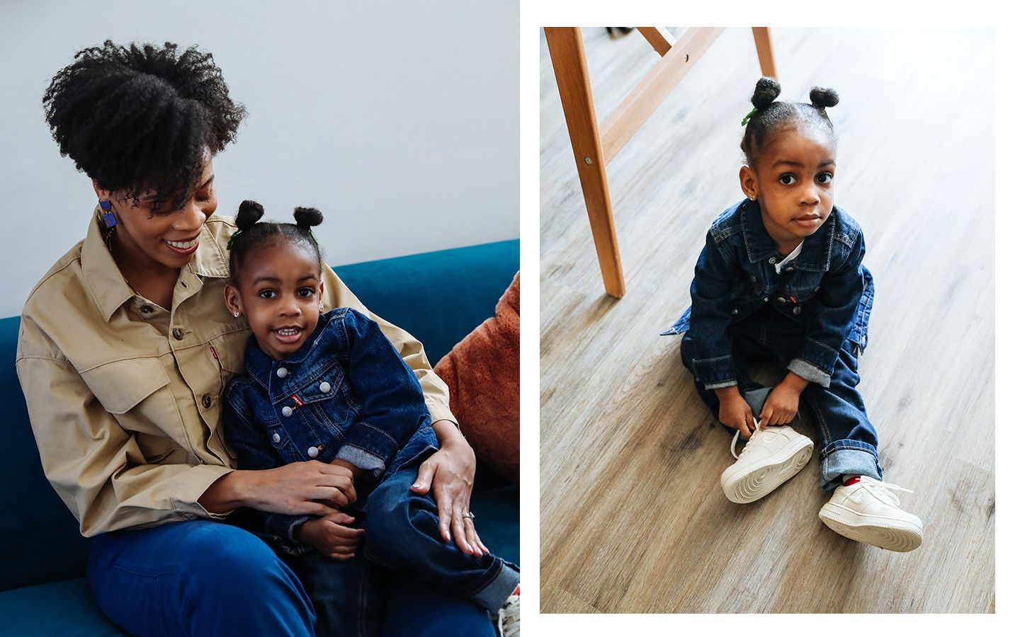 Photos of Morgan Walker with her daughter Emory.