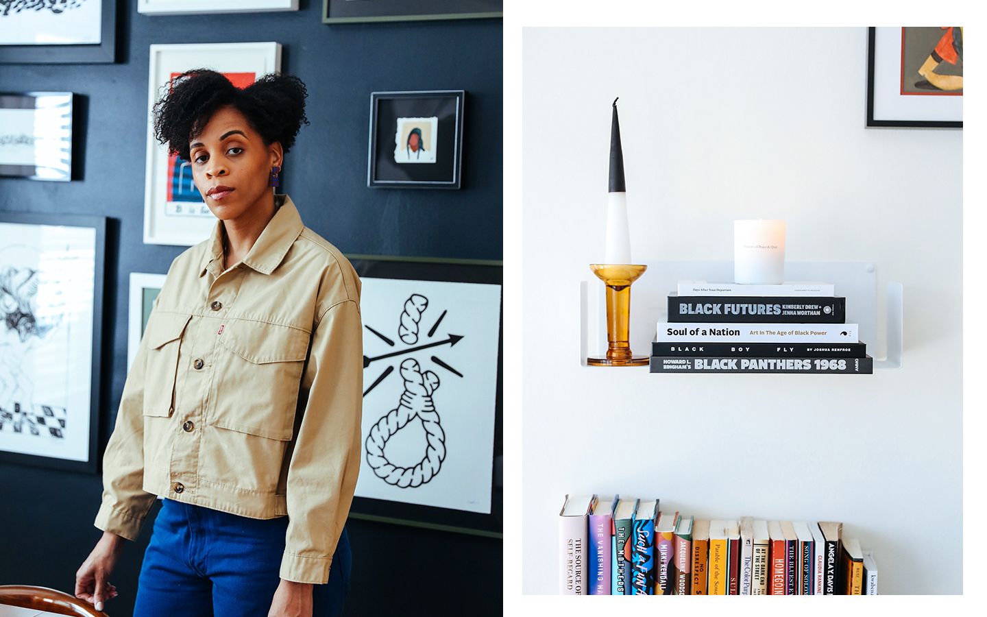 Photos of Morgan Walker in her home.