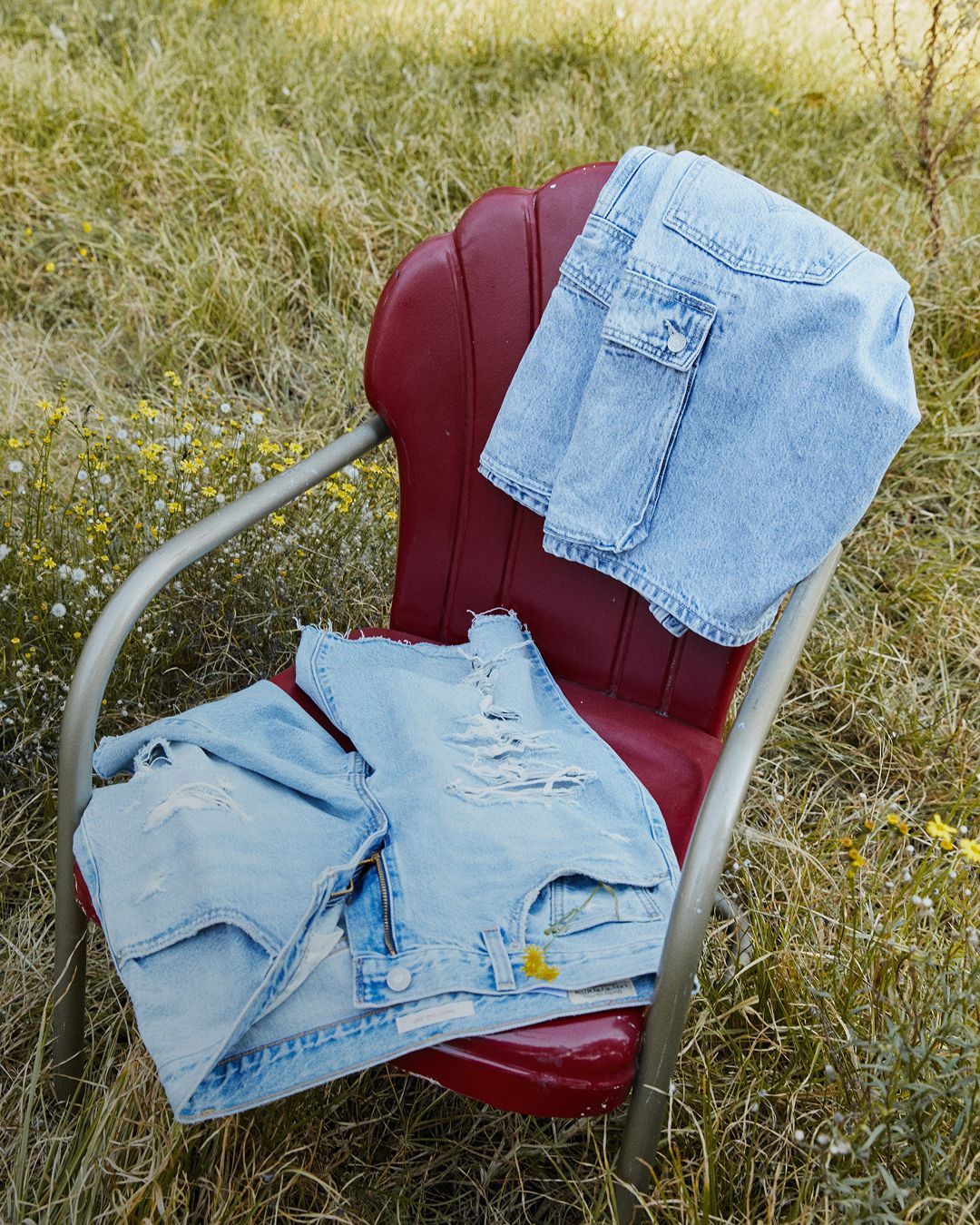 shorts on a chair