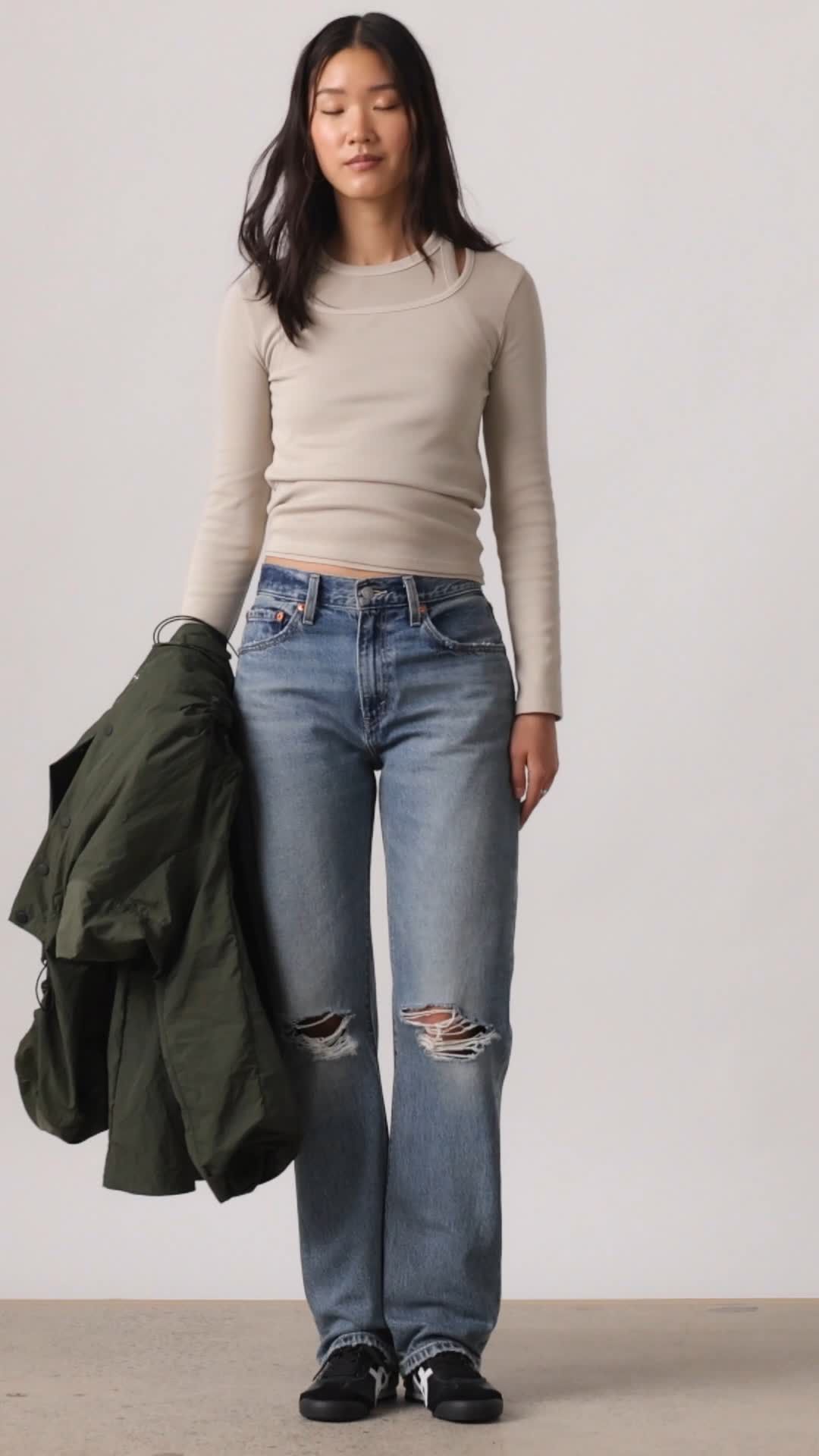 Video of models in weekend essentials.