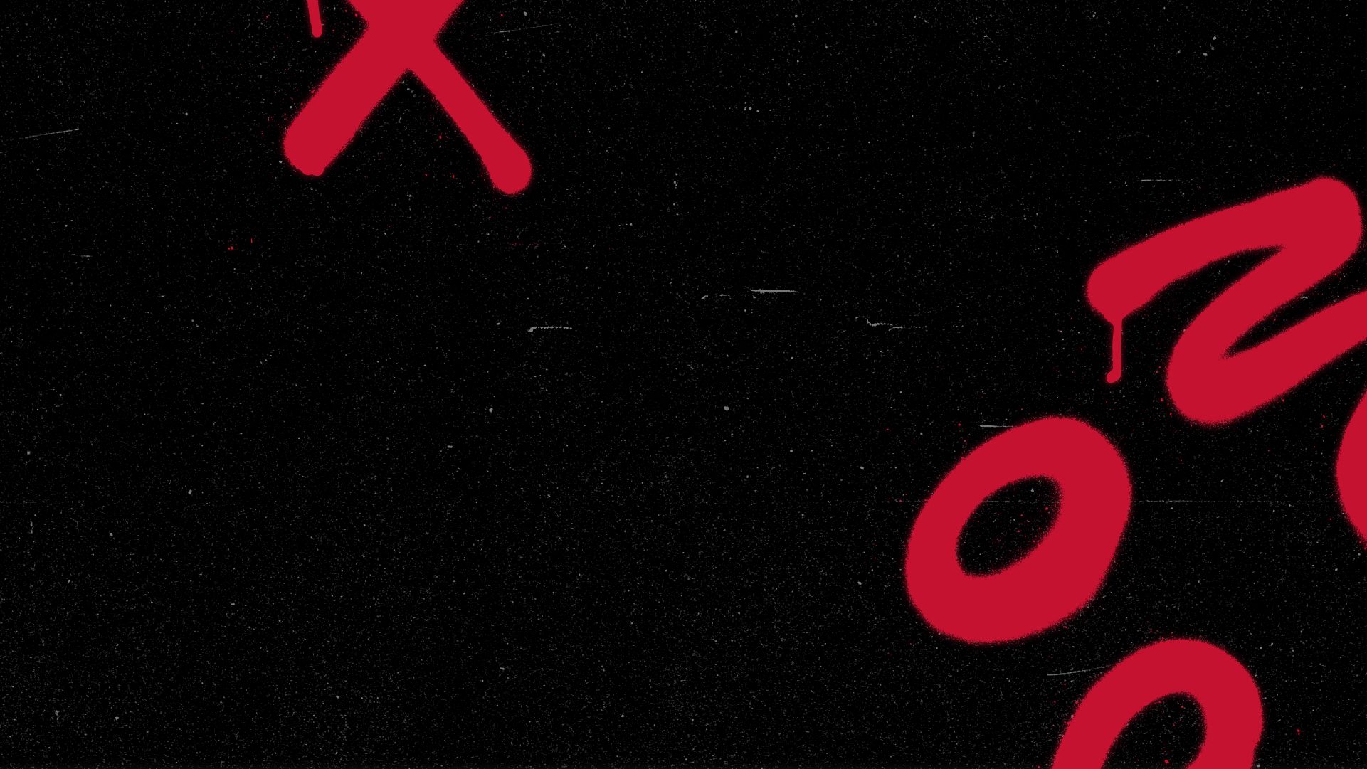 Black texture plate with red spray paint accents