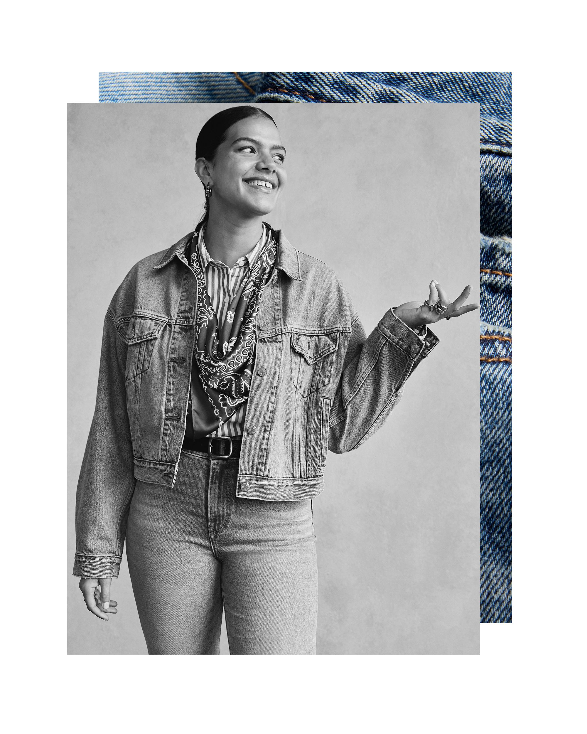 Woman in Double Denim