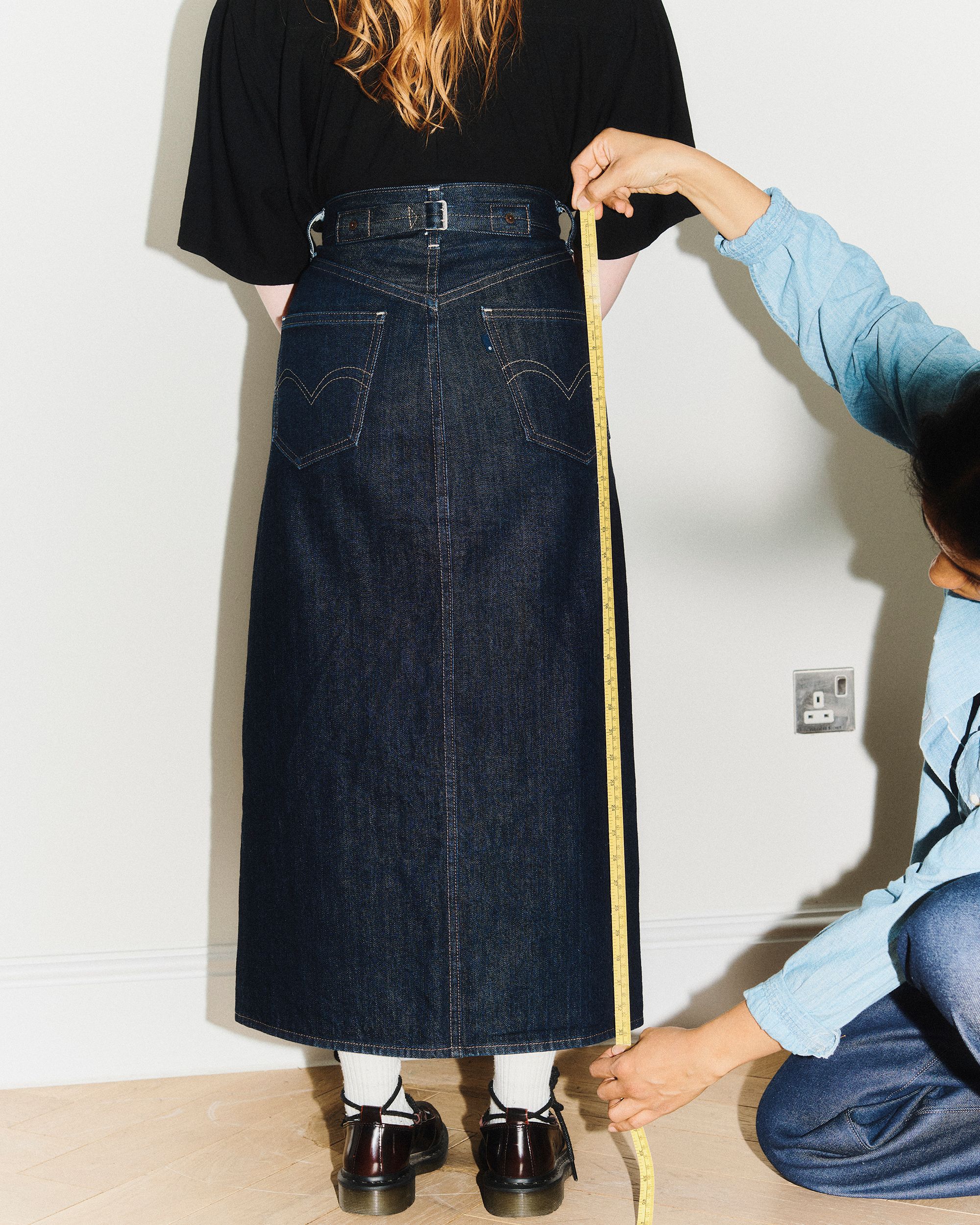 Long Denim Skirt
