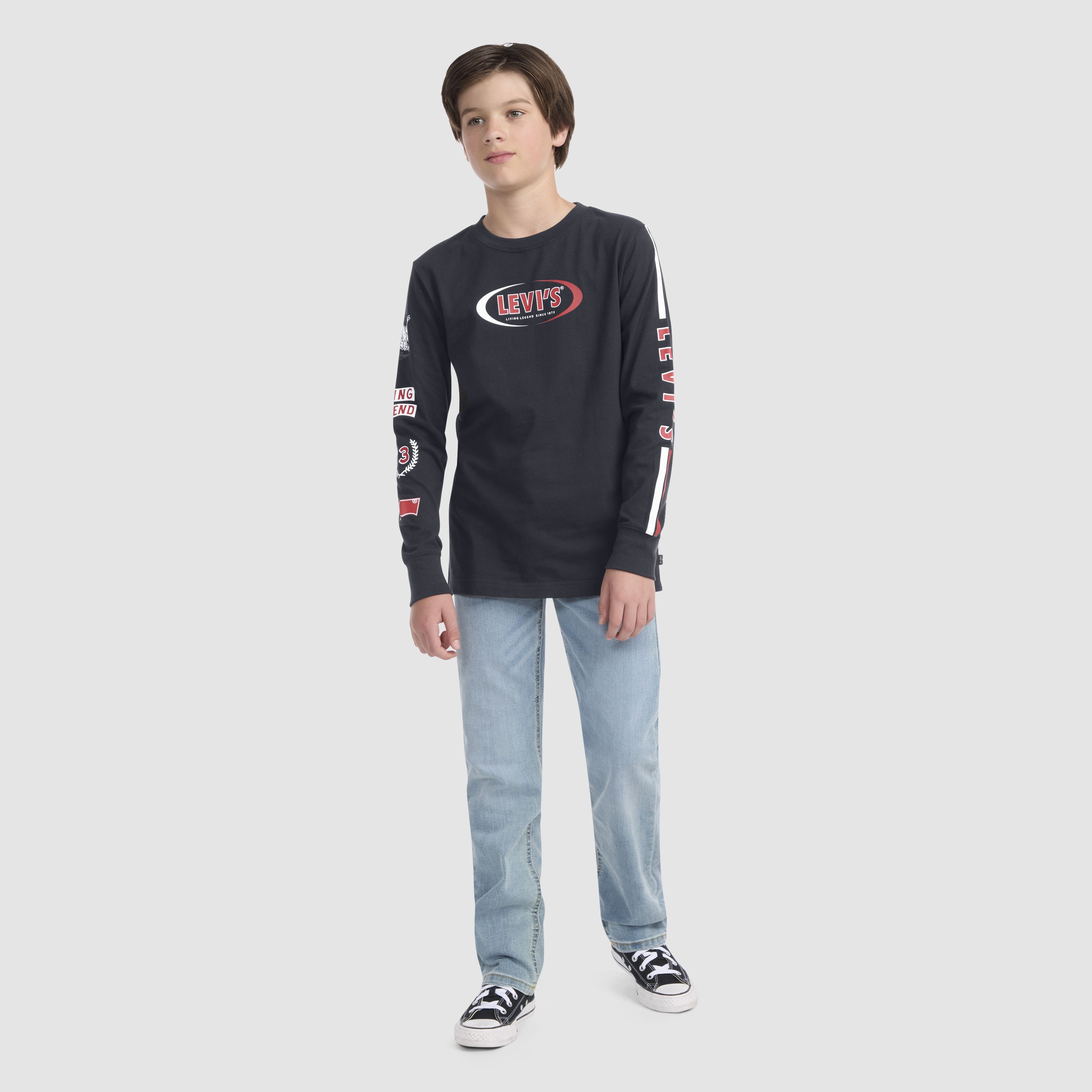 Racing Stripes Ls Tee Big Boys S-XL