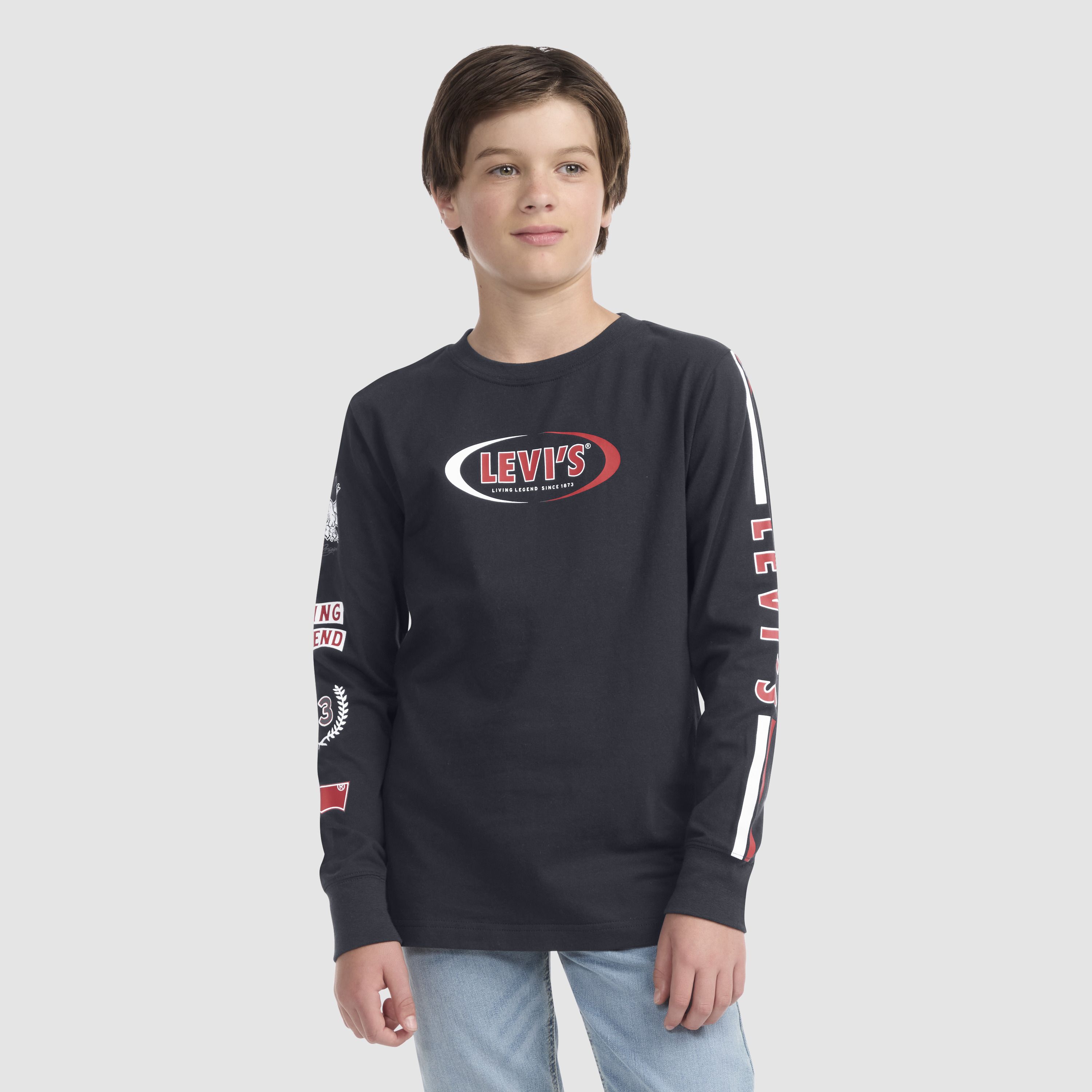 Racing Stripes Ls Tee Big Boys S-XL