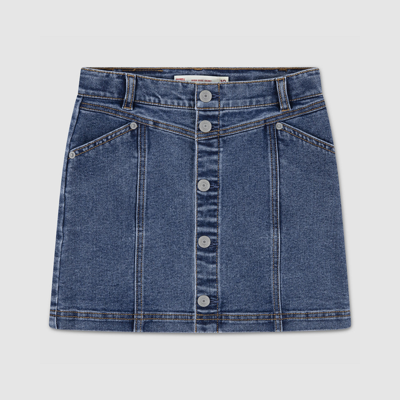 Button Front Skirt Big Girls 8-20