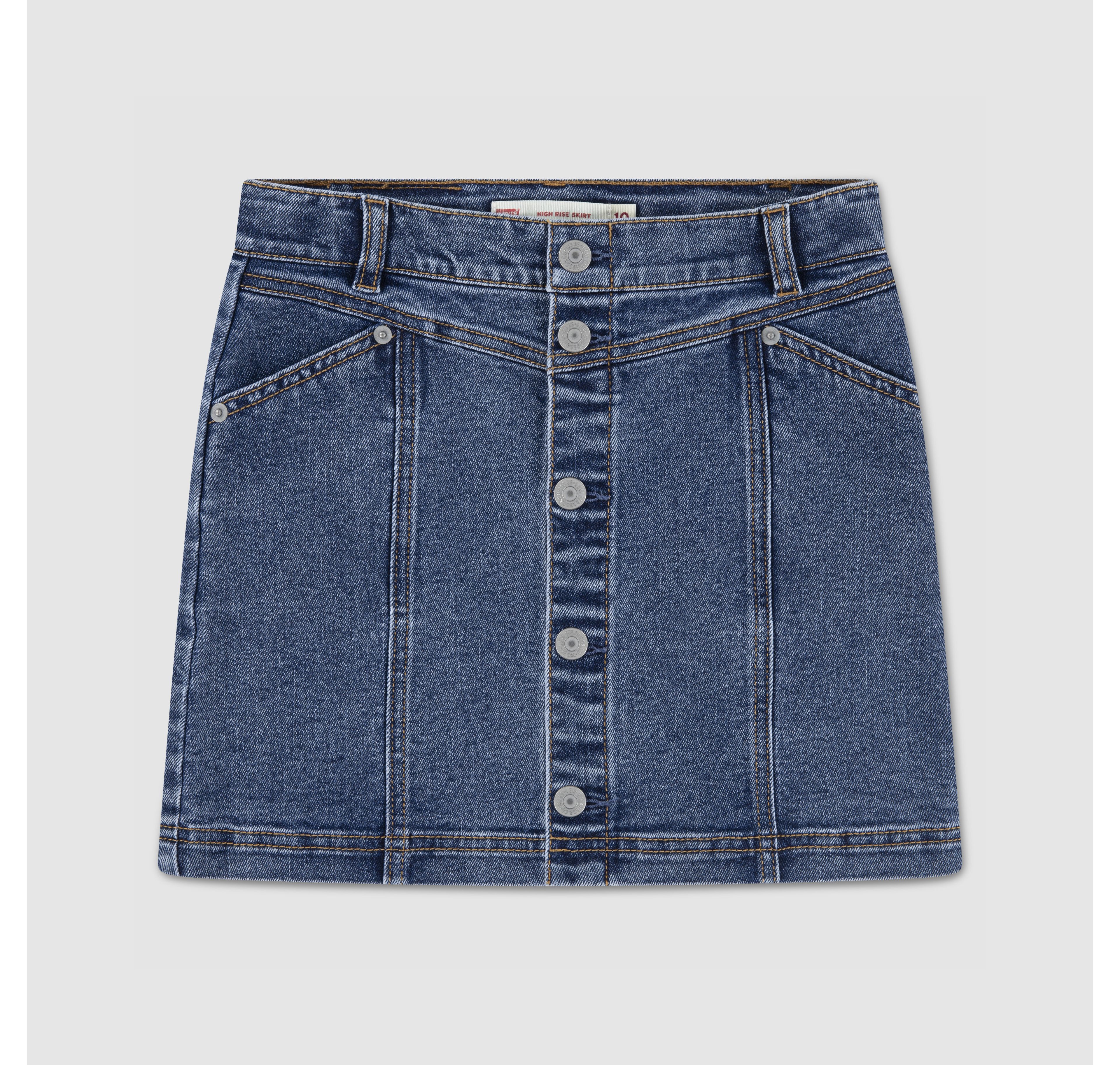 Button Front Skirt Big Girls 8-20