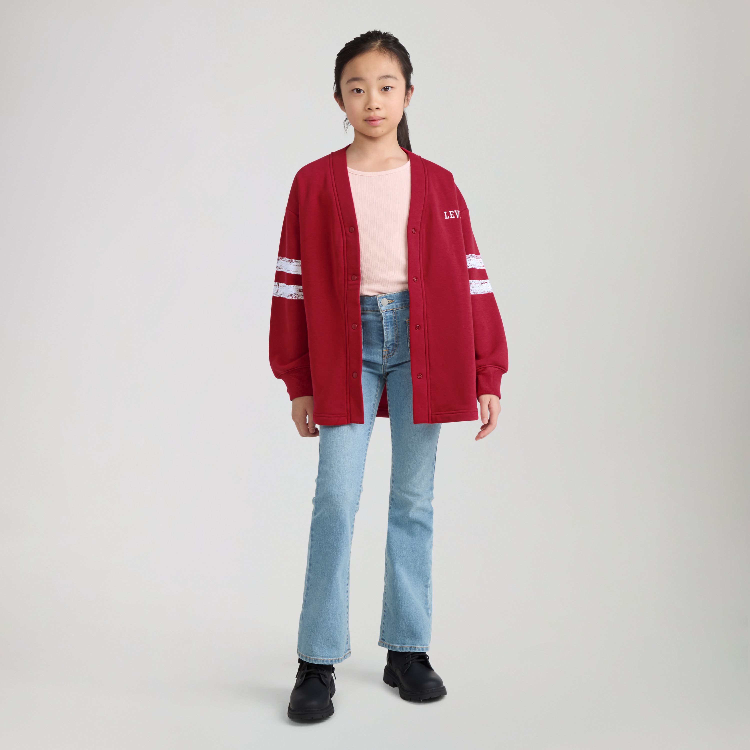 Varsity Fleece Cardigan Big Girls 7-16 1
