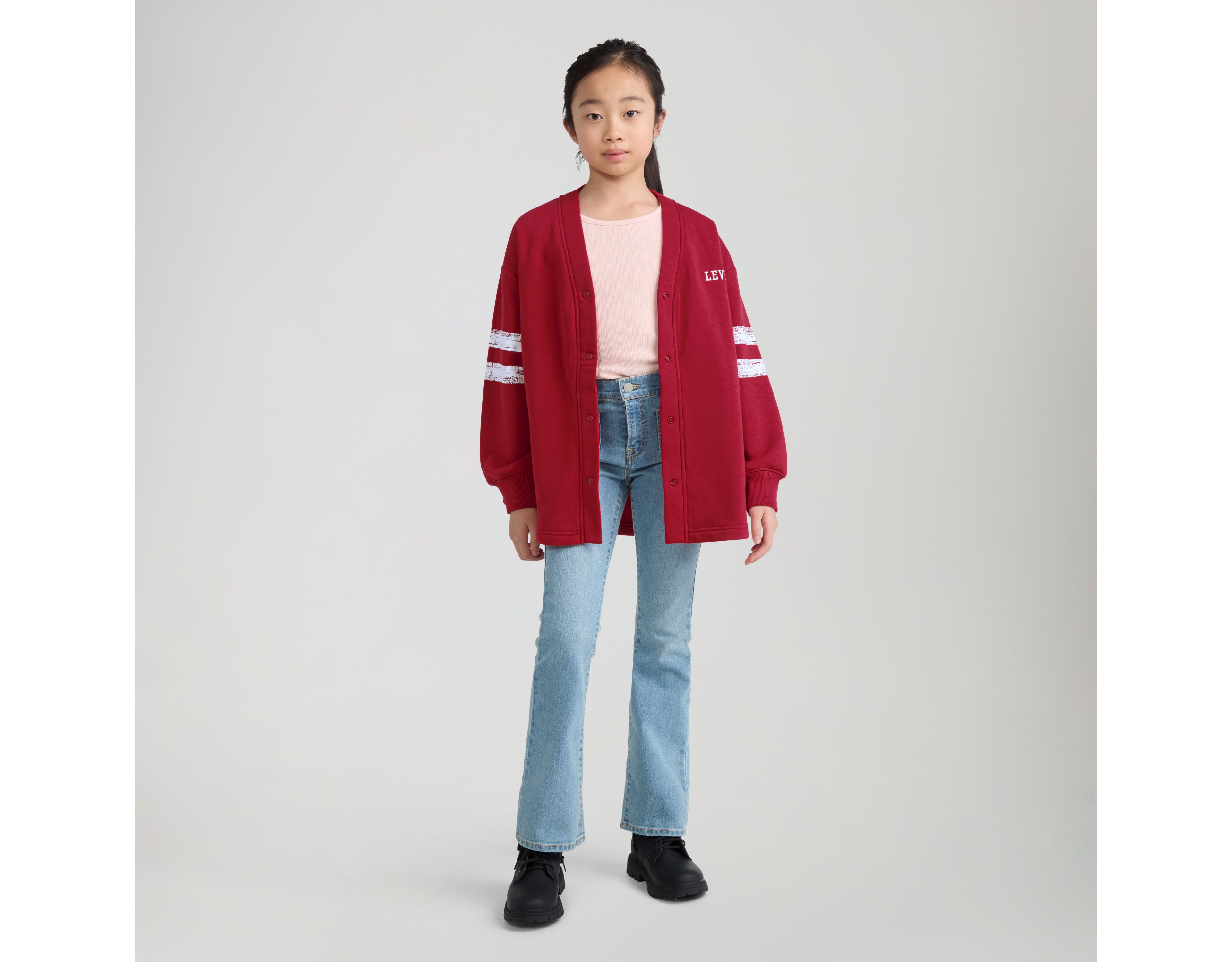 Varsity Fleece Cardigan Big Girls 7-16