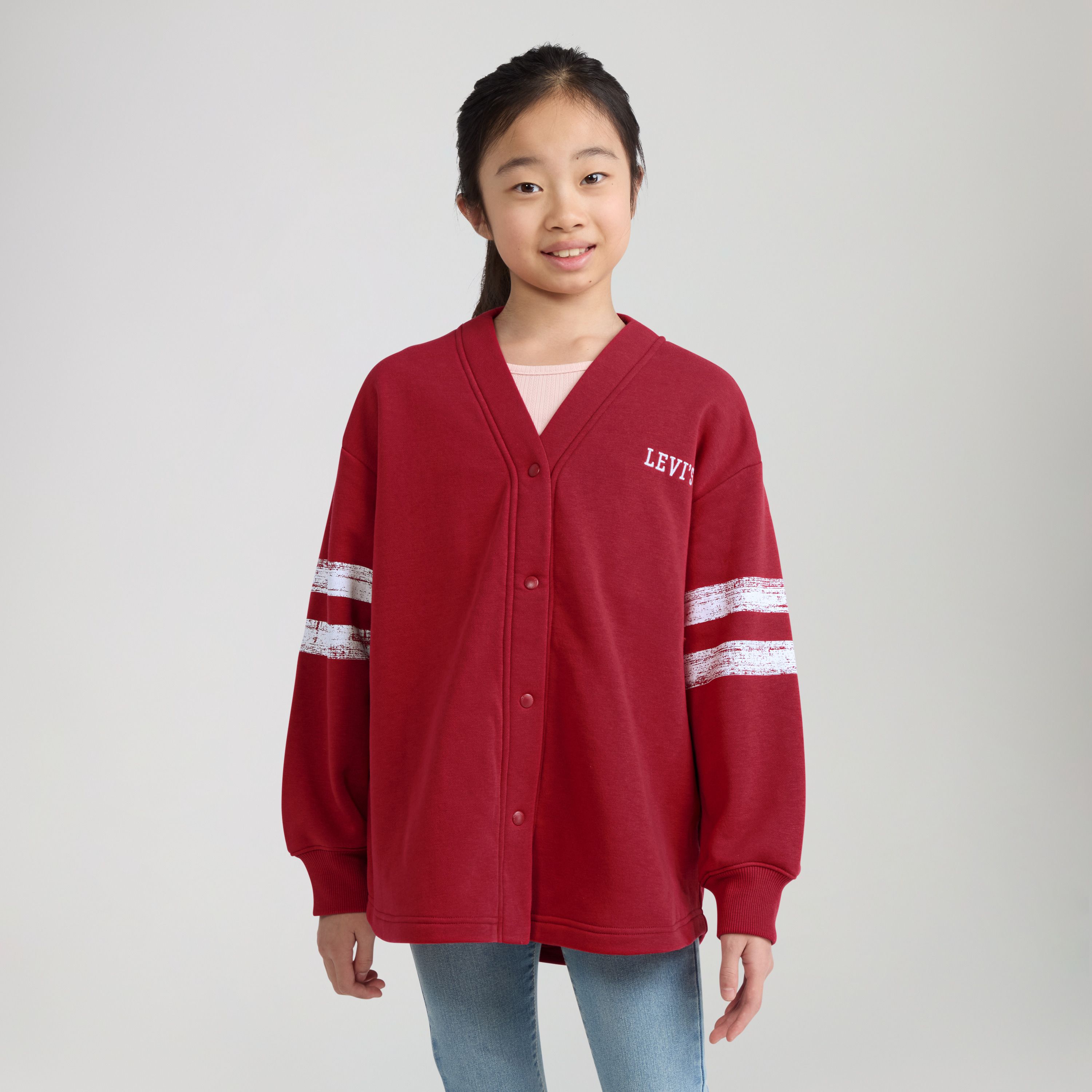 Varsity Fleece Cardigan Big Girls 7-16 2