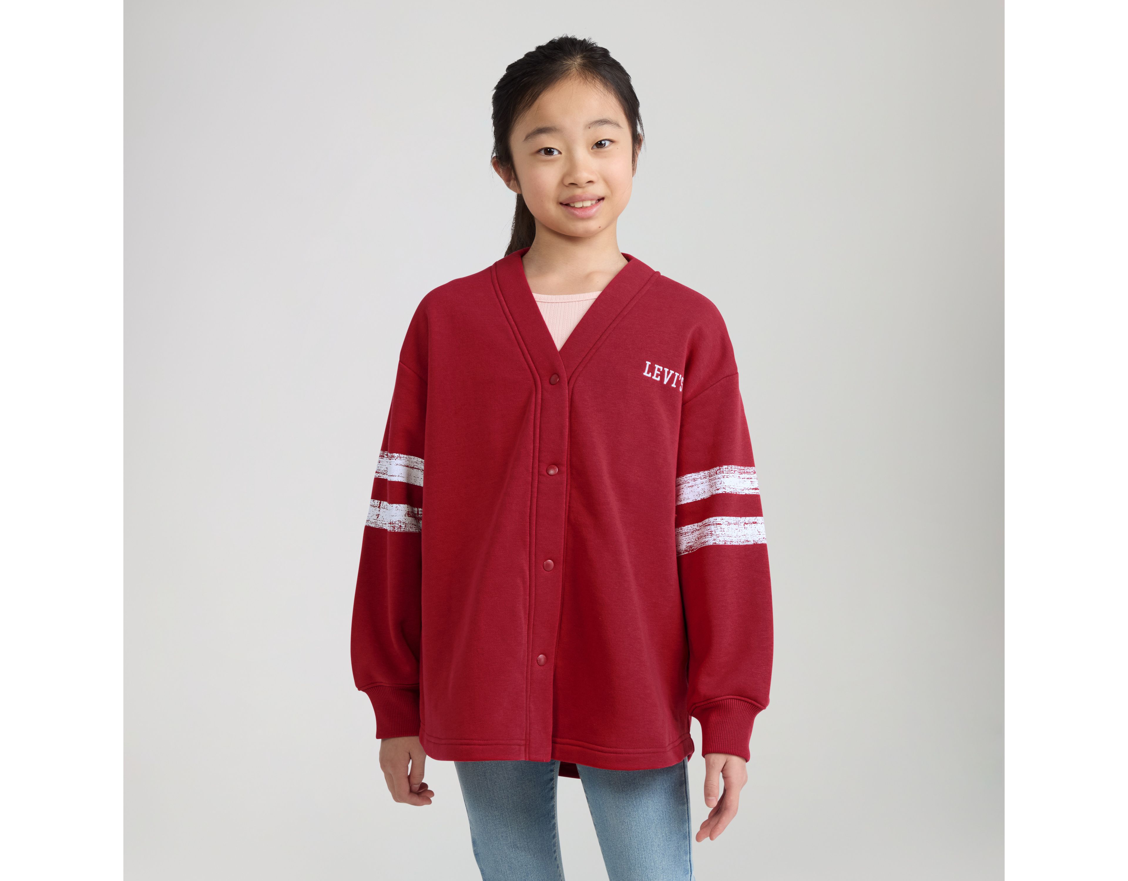 Varsity Fleece Cardigan Big Girls 7-16