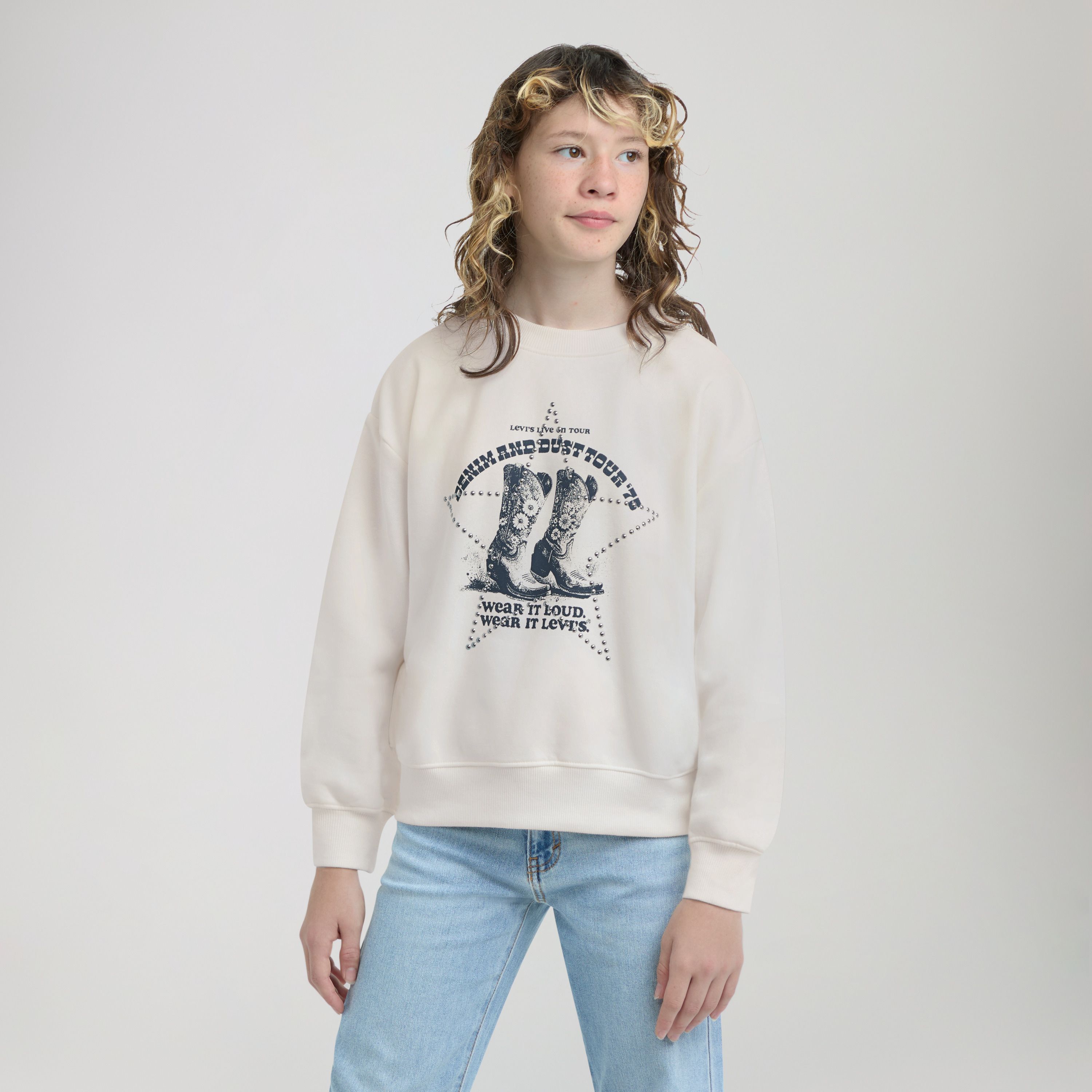 Denim Tour Pullover Big Girls 7-16 7