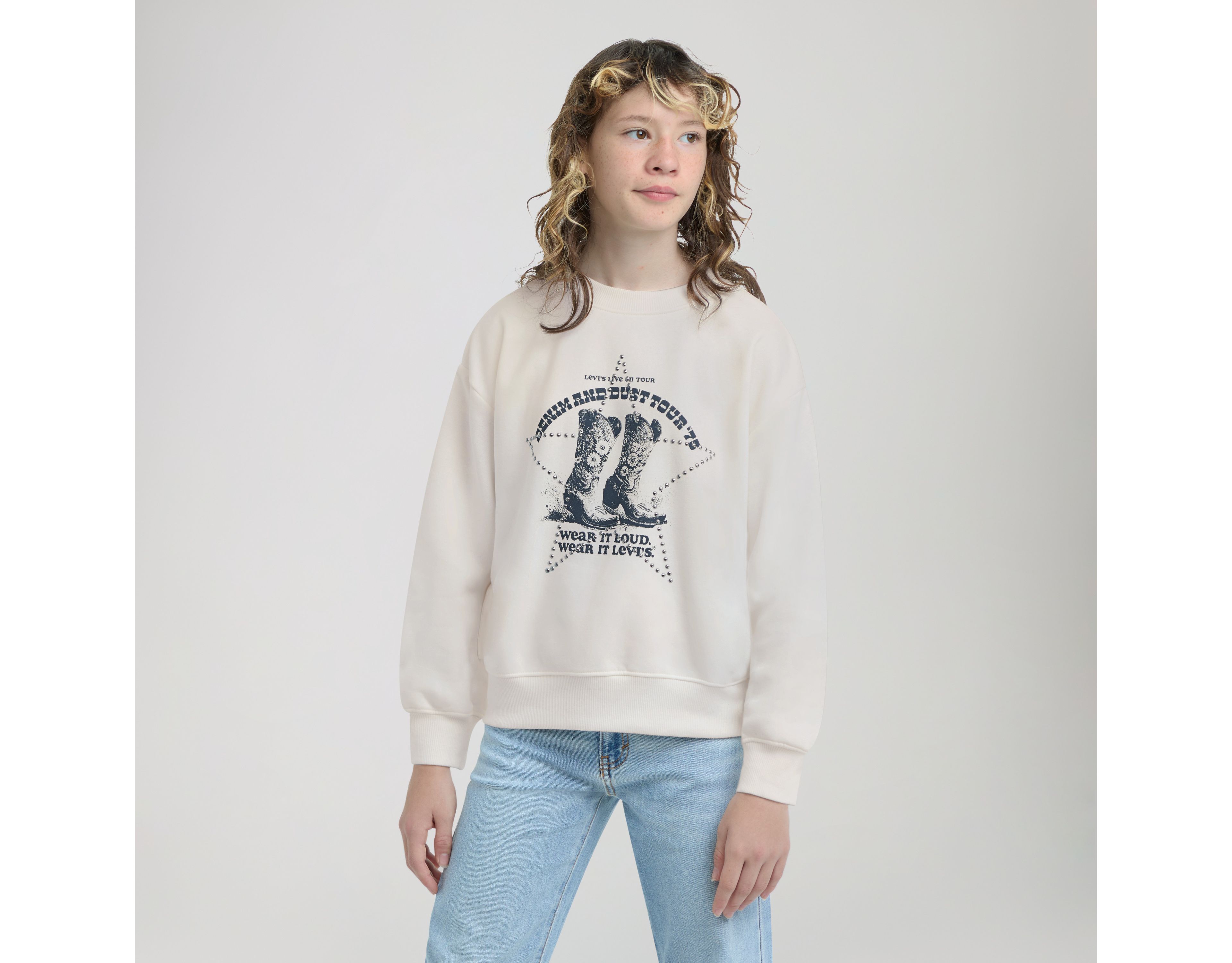 Denim Tour Pullover Big Girls 7-16