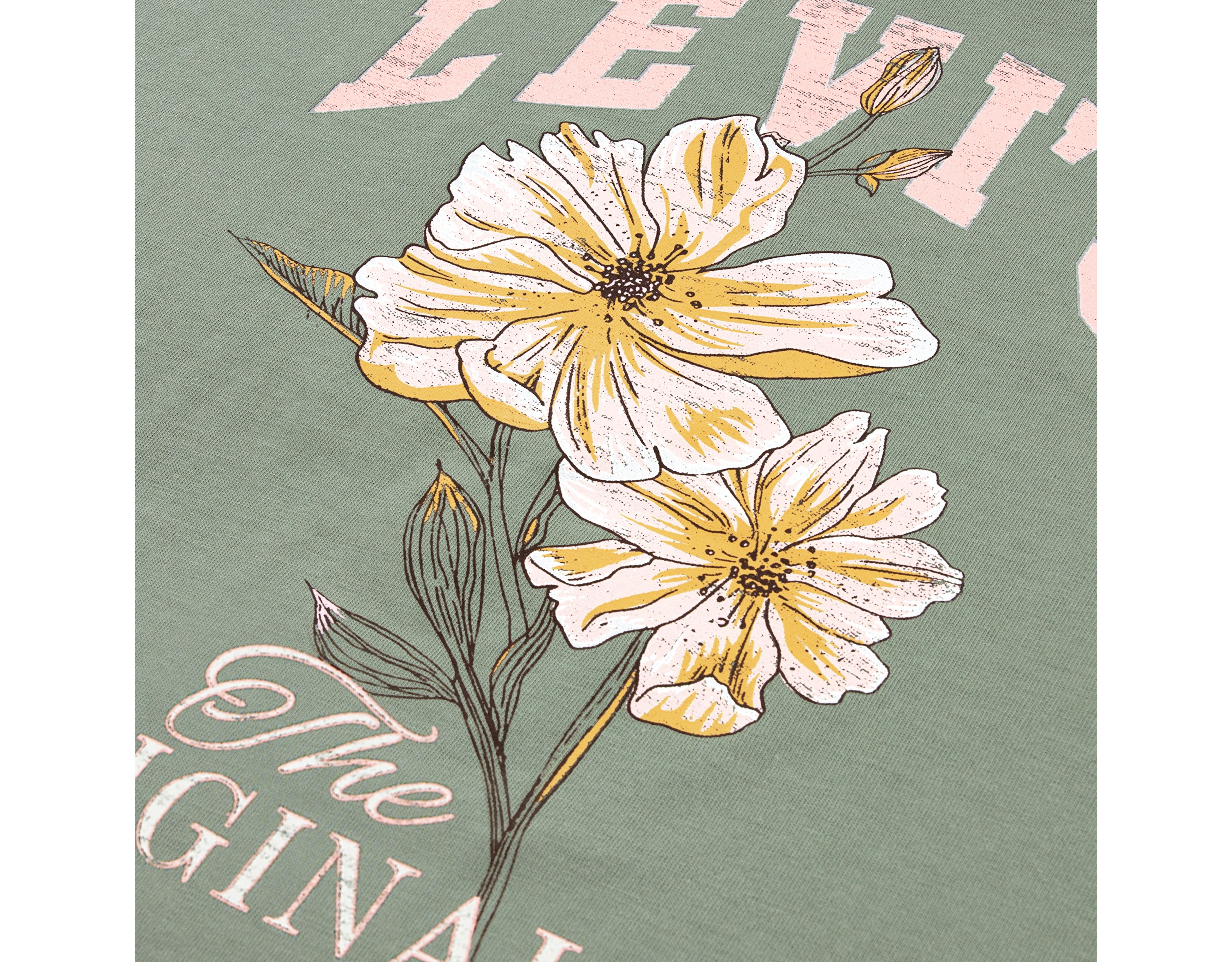 Flower Market Oversized Tee Little Girls 4-6X