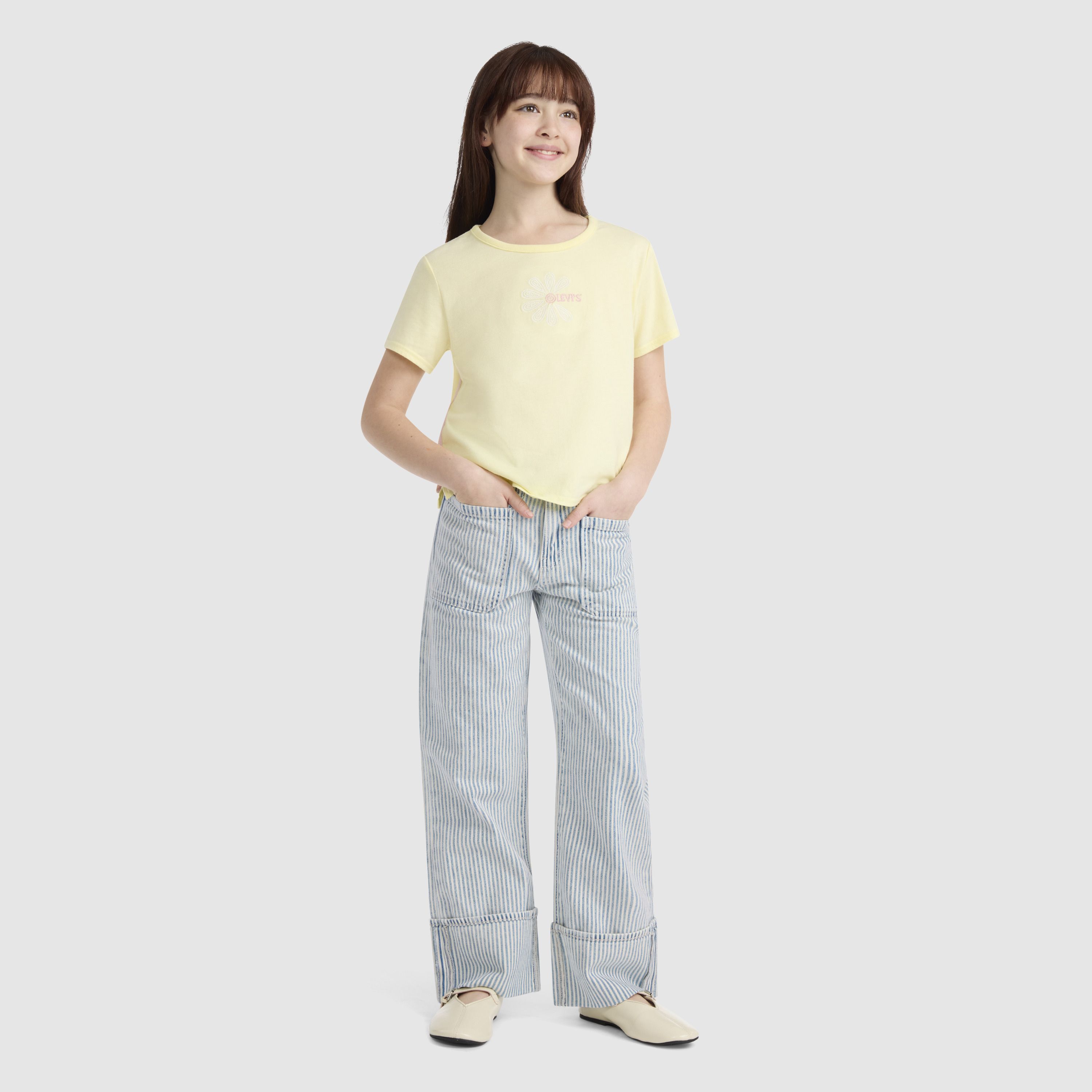 Railroad Stripe Wide Leg Pants 2