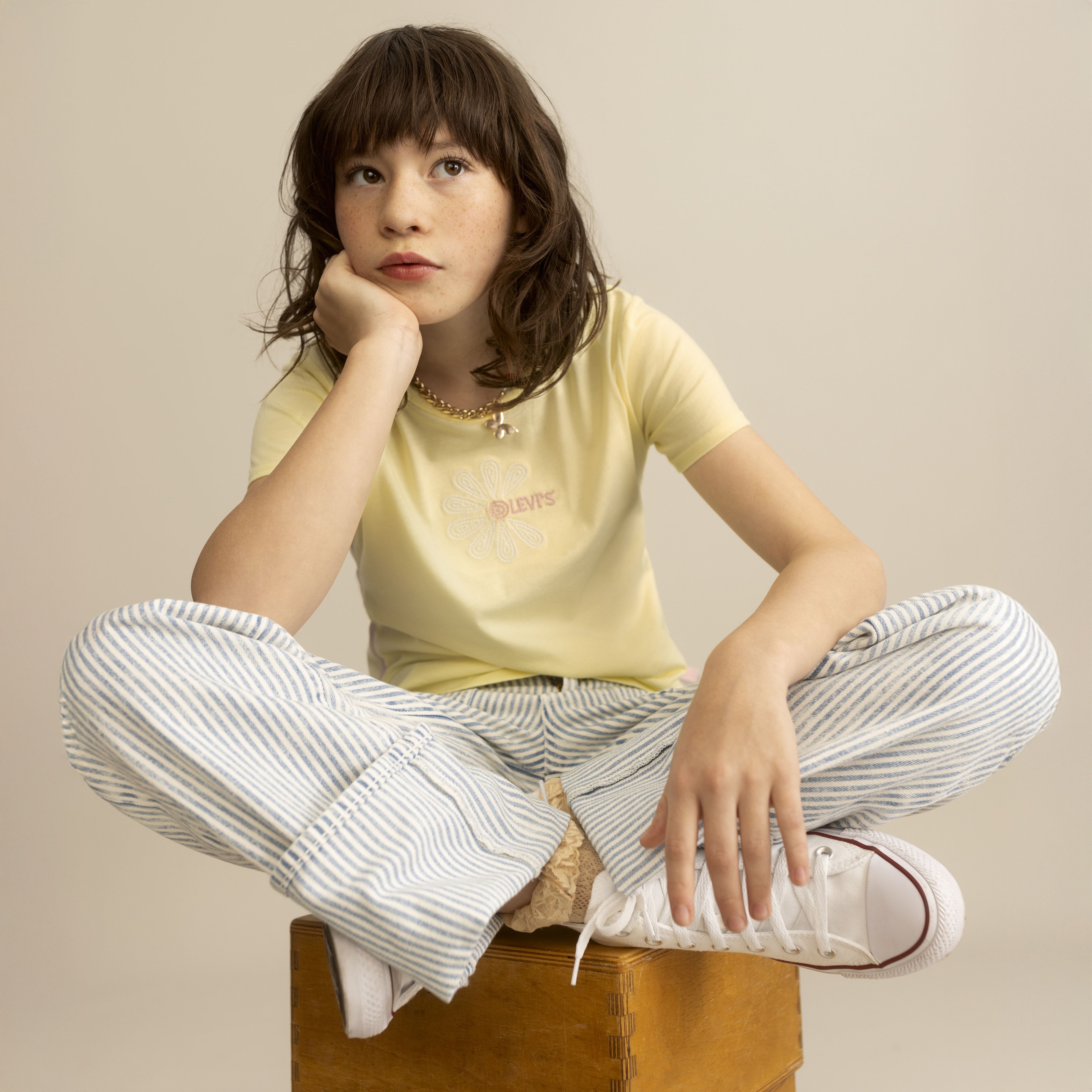 Railroad Stripe Wide Leg Pants 1