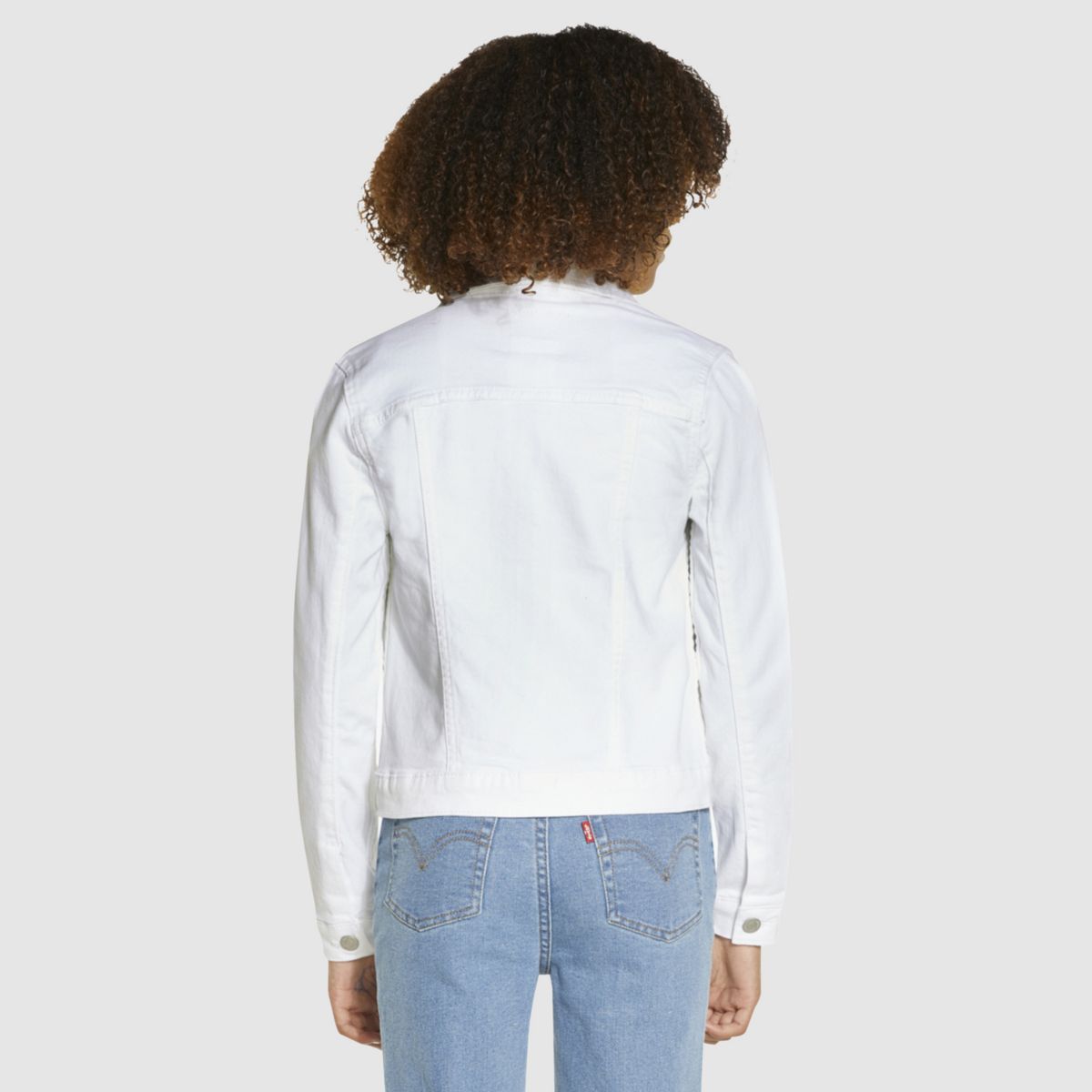 Trucker Jacket Big Girls 7-16 — White