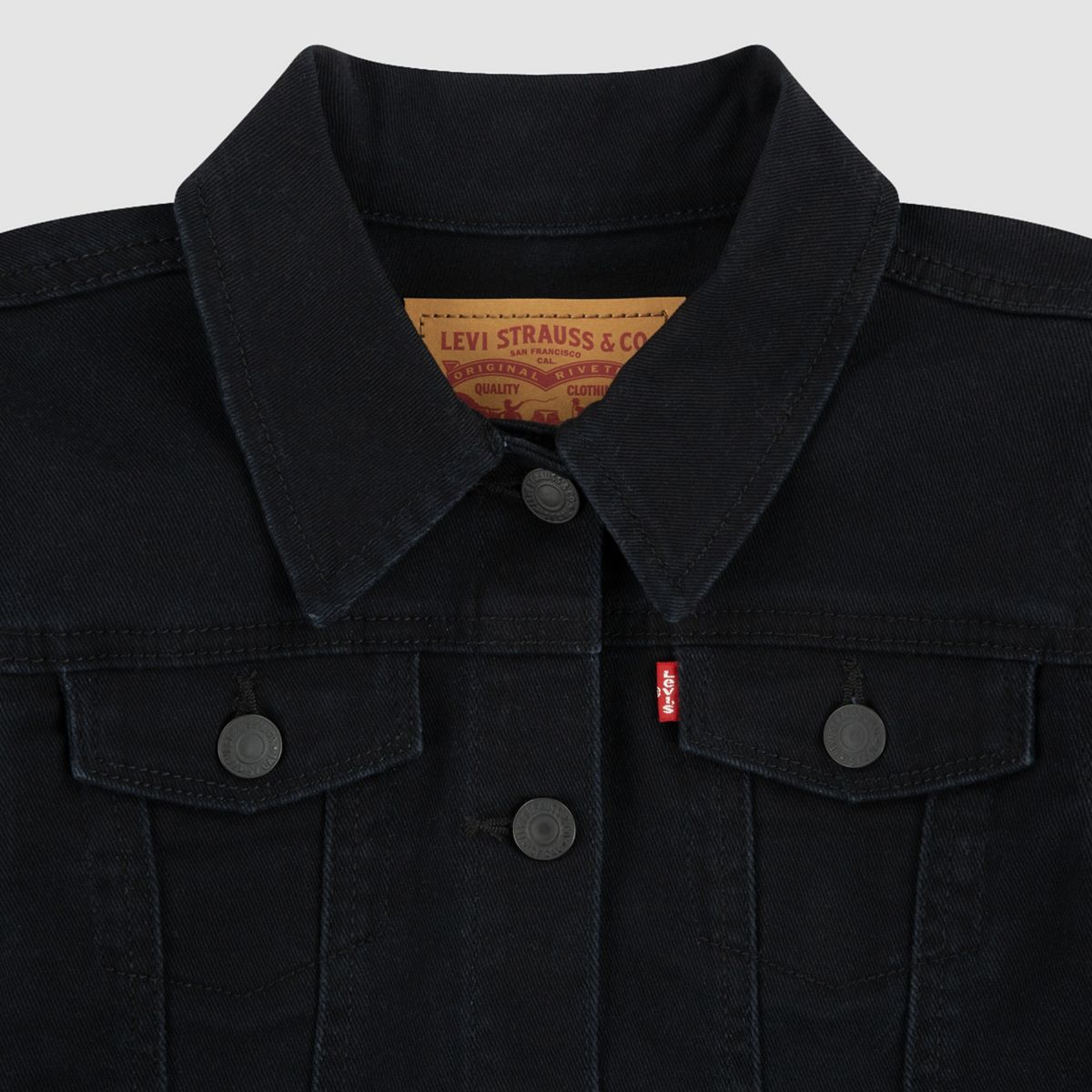 Trucker Jacket Big Girls 7-16 — Black