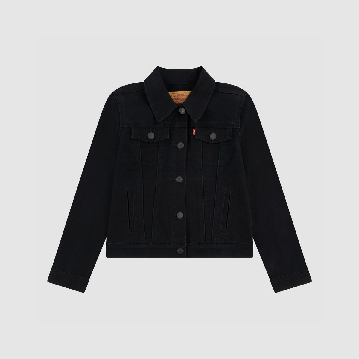 Trucker Jacket Big Girls 7-16 — Black