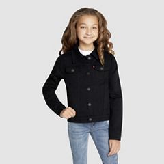 Trucker Jacket Big Girls 7-16 — Black 1
