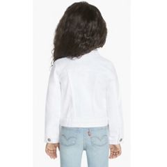 Toddler Girls 2T-4T Trucker Jacket — White 3