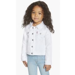 Toddler Girls 2T-4T Trucker Jacket — White 2