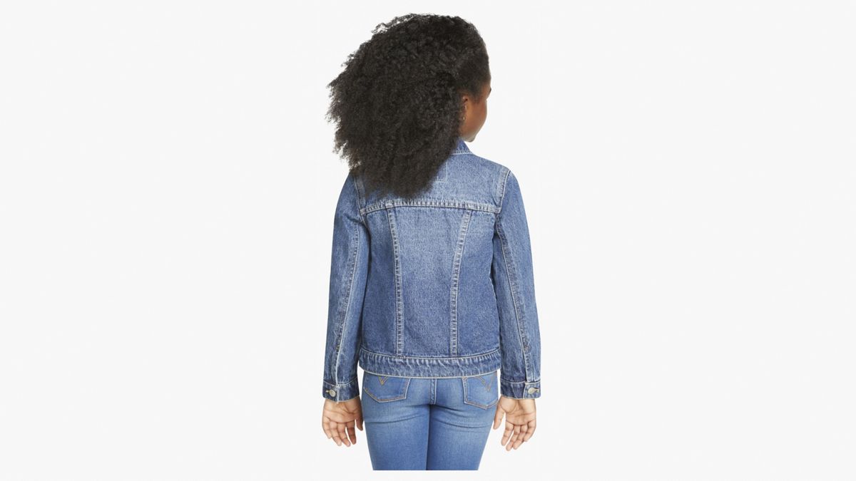 Trucker Jacket Little Girls 4-6 — Bristol - Medium Wash