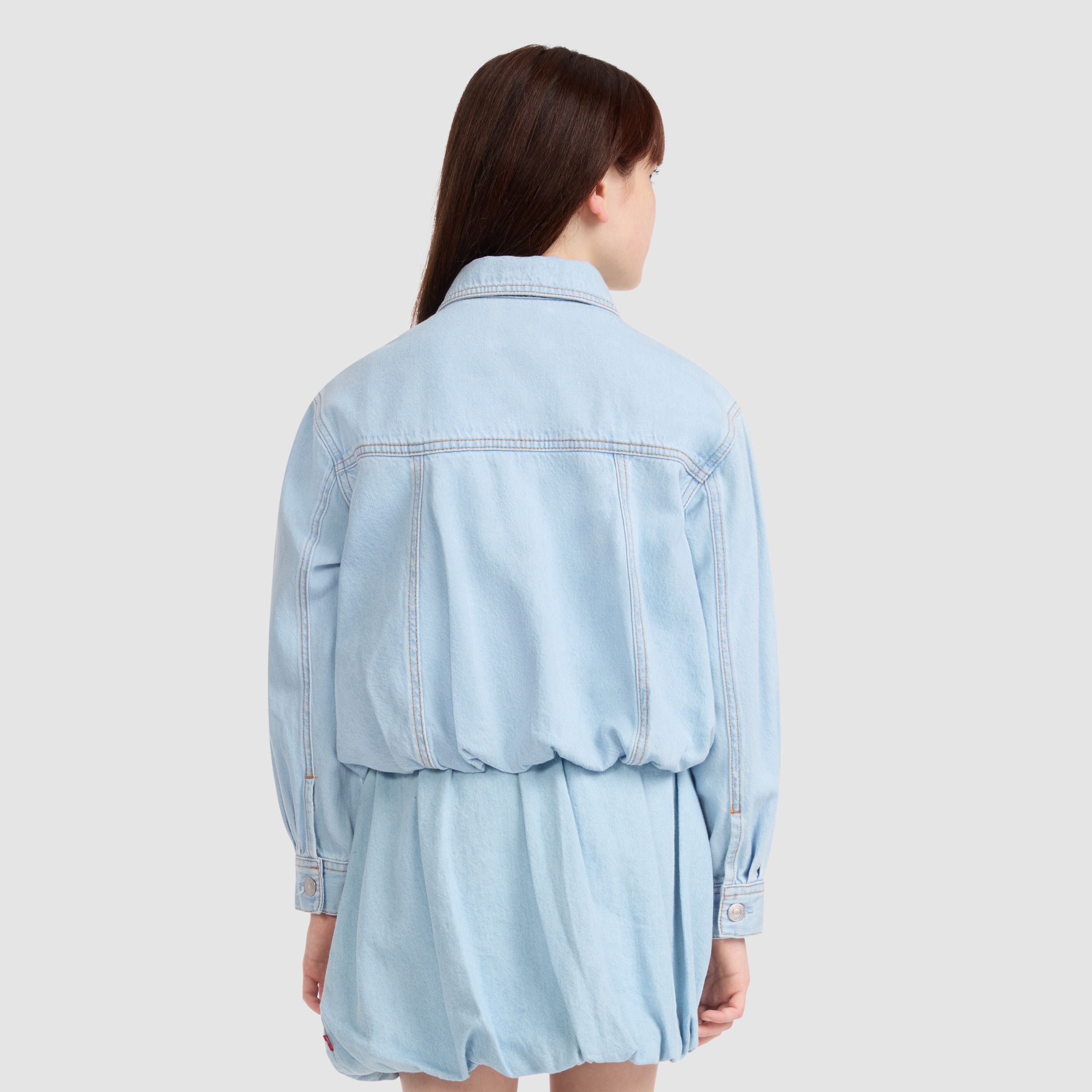 Bubble Denim Trucker Jacket Big Girls 7-16 2
